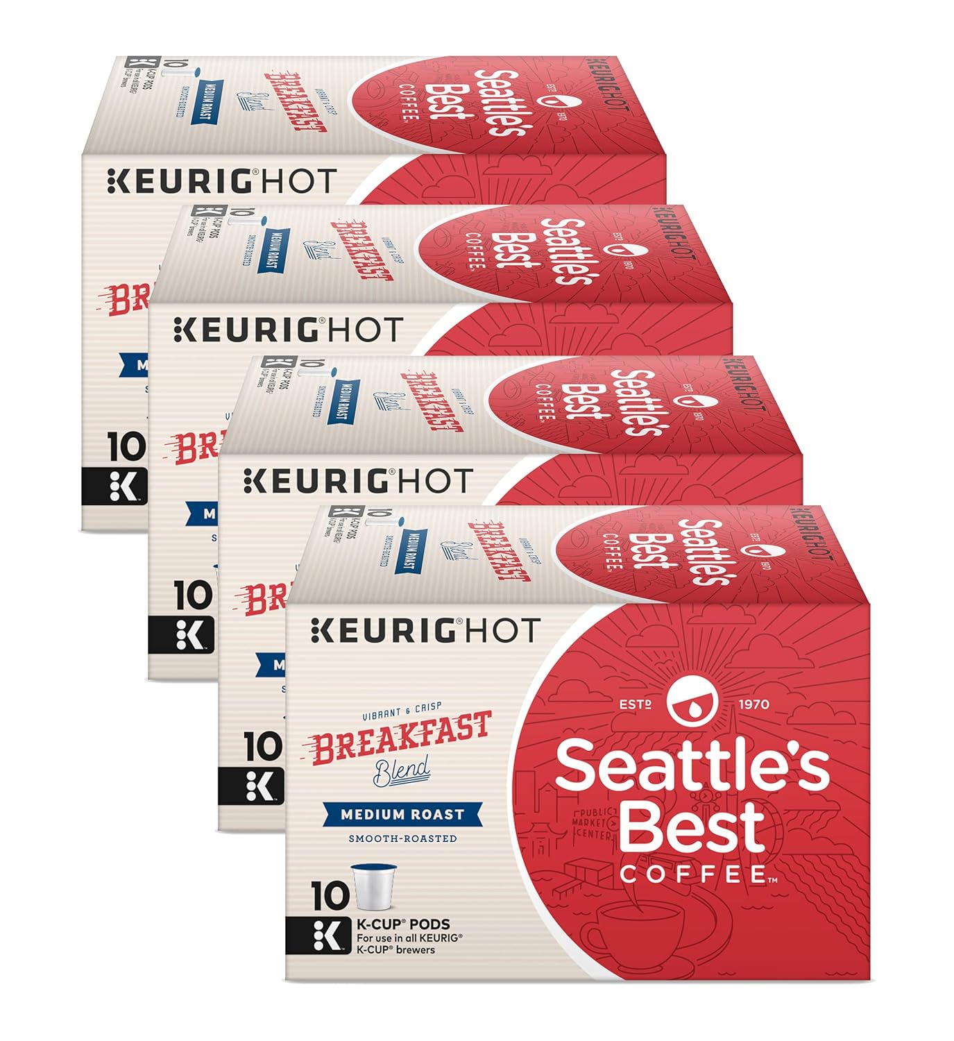 Buy Seattle’s Best Coffee KCup Pods, Breakfast Blend, Medium Roast