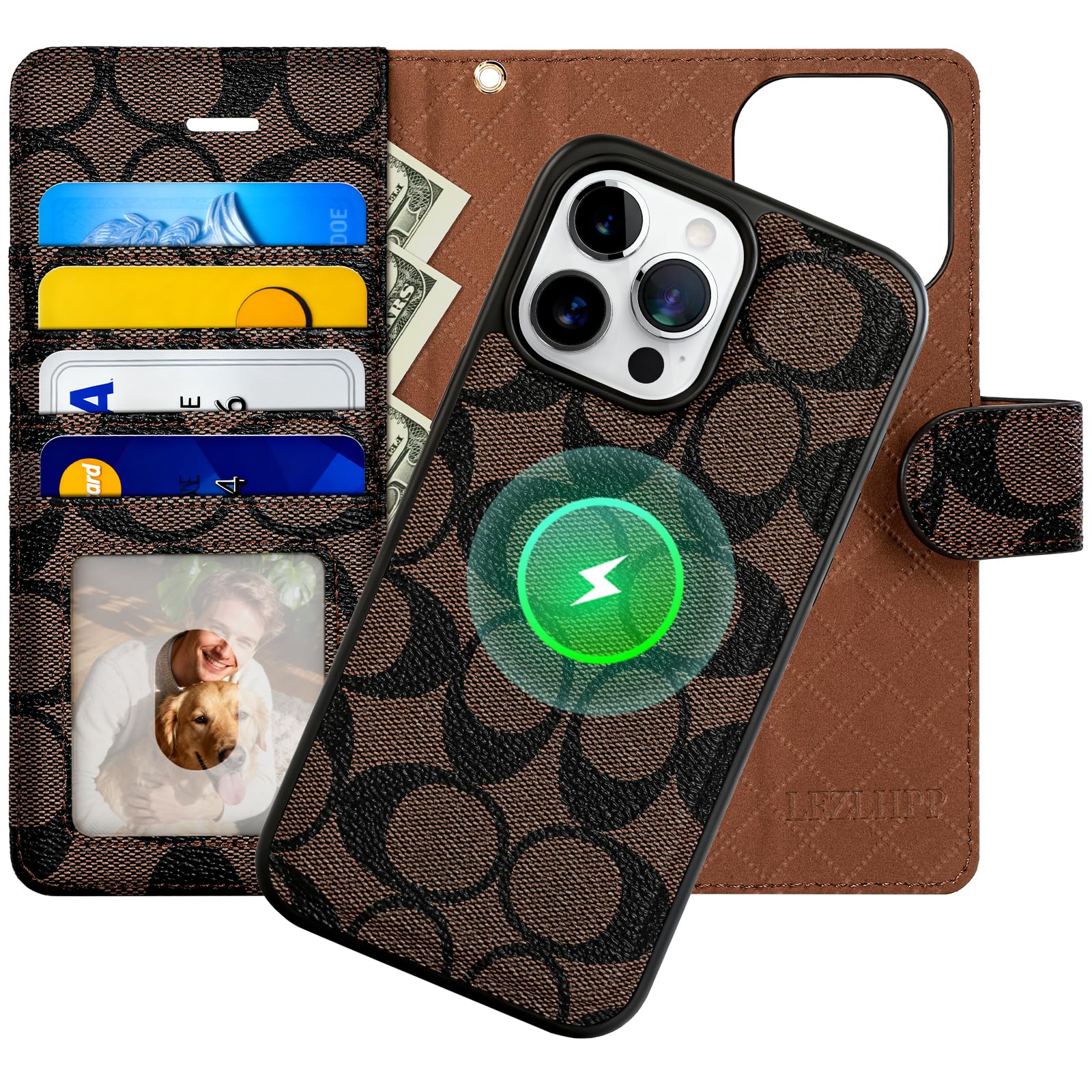 LFZLHPP Brown Wallet Case