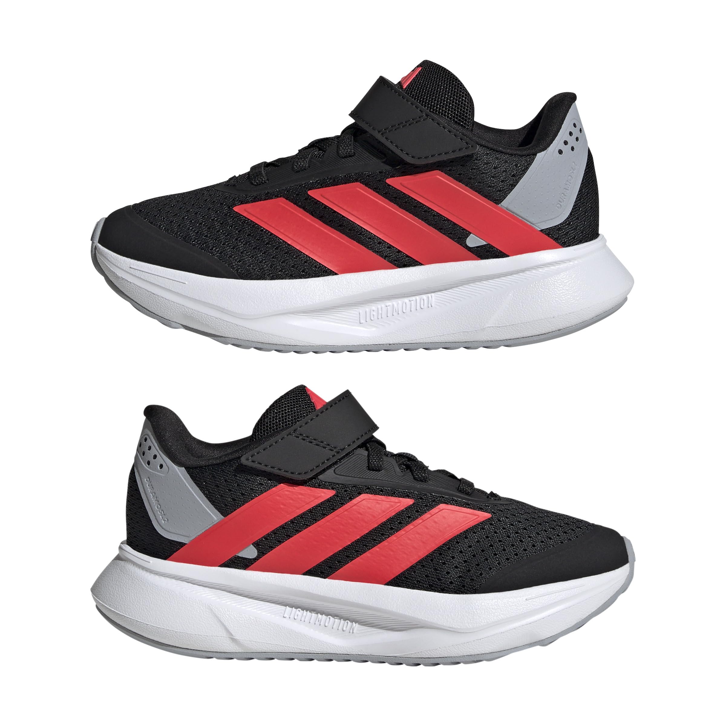 adidas Uniseks - dzieci DURAMO SL2 HOOK AND LOOP SHOES KIDS, core black/lucid red/halo silver, 30 EU