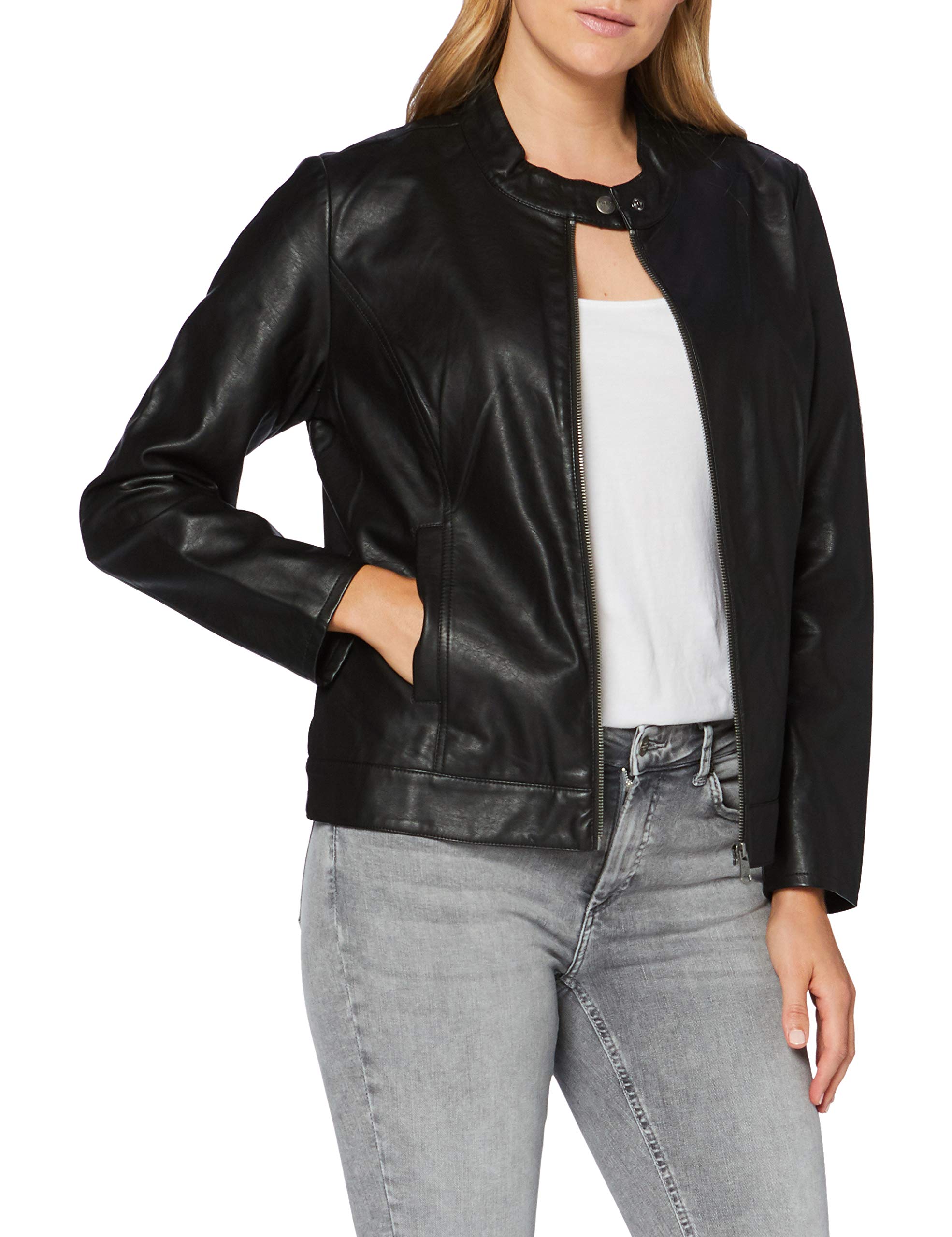 ONLY Carmakoma Damen Carrobber Faux Leather Jacket Noos Lederjacke