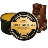 Deep Leather Conditioner for Boots & Saddles – 120mL All-Natural Neatsfoot Oil & Beeswax Formula – Restores Cracked&comma; Dry & Oiled Leather – Leather Preservative for Work Boots&comma; Belts&comma; Gloves & Jackets