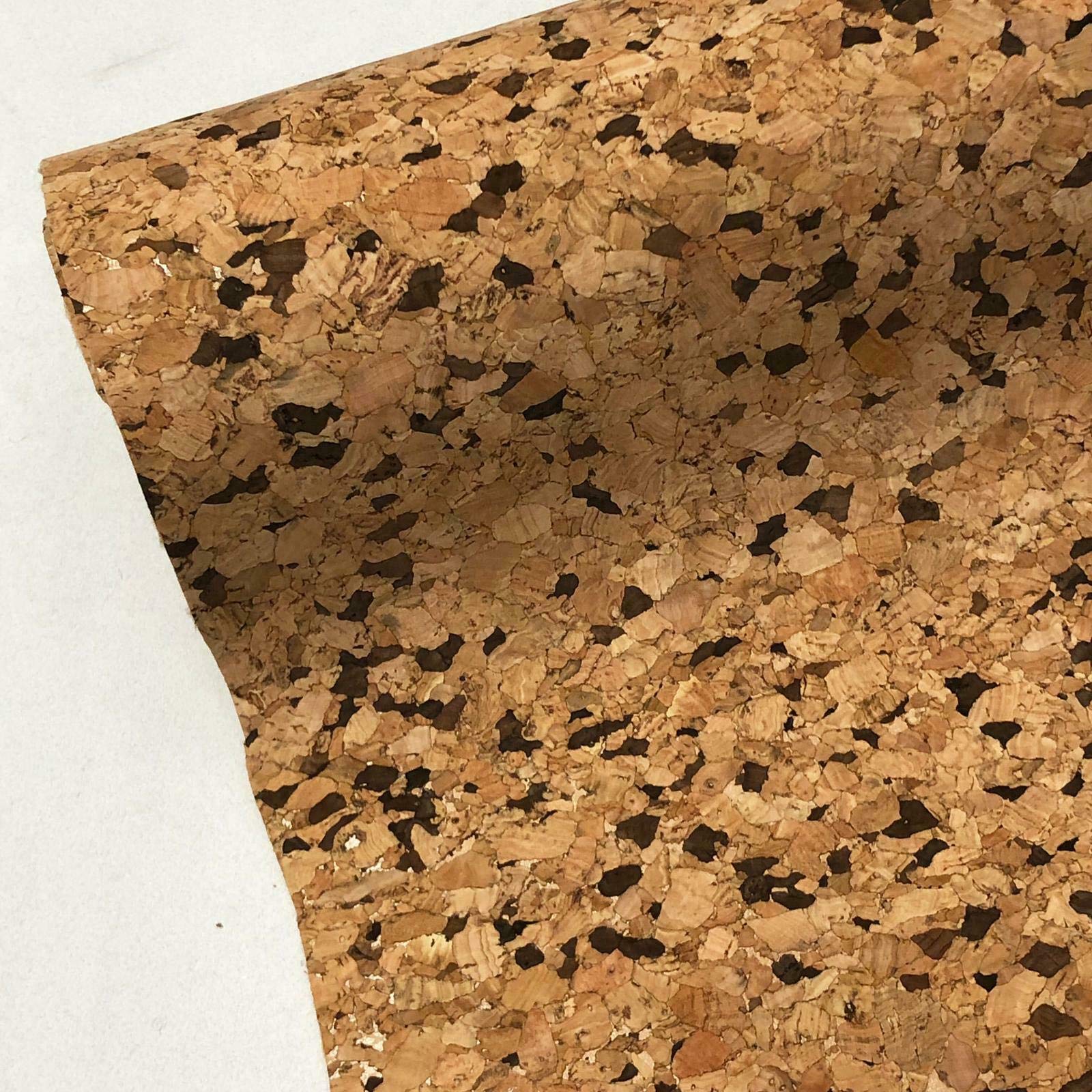 Shopper's Freedom Dark Grain - 50cm x 70cm 100% Real Vegan Cork Fabric From Portugal With Cotton Flannel Backing