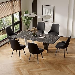 12 No Couch Living Room Ideas for Minimal Open Stylish Layouts 90 Modern Dining Chairs Set of 6, Spacious Comfortable Dining Room Chairs, ...