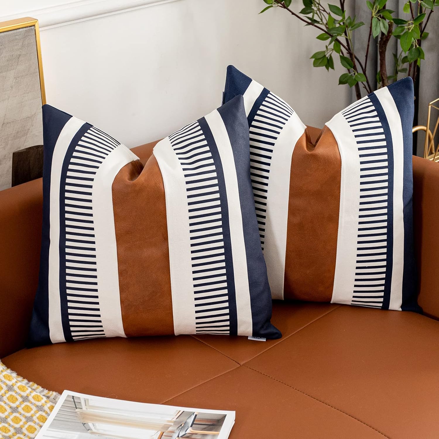 Amazon.com: Vfuty Pack of 2 Farmhouse Decorative Throw Pillow Covers ...