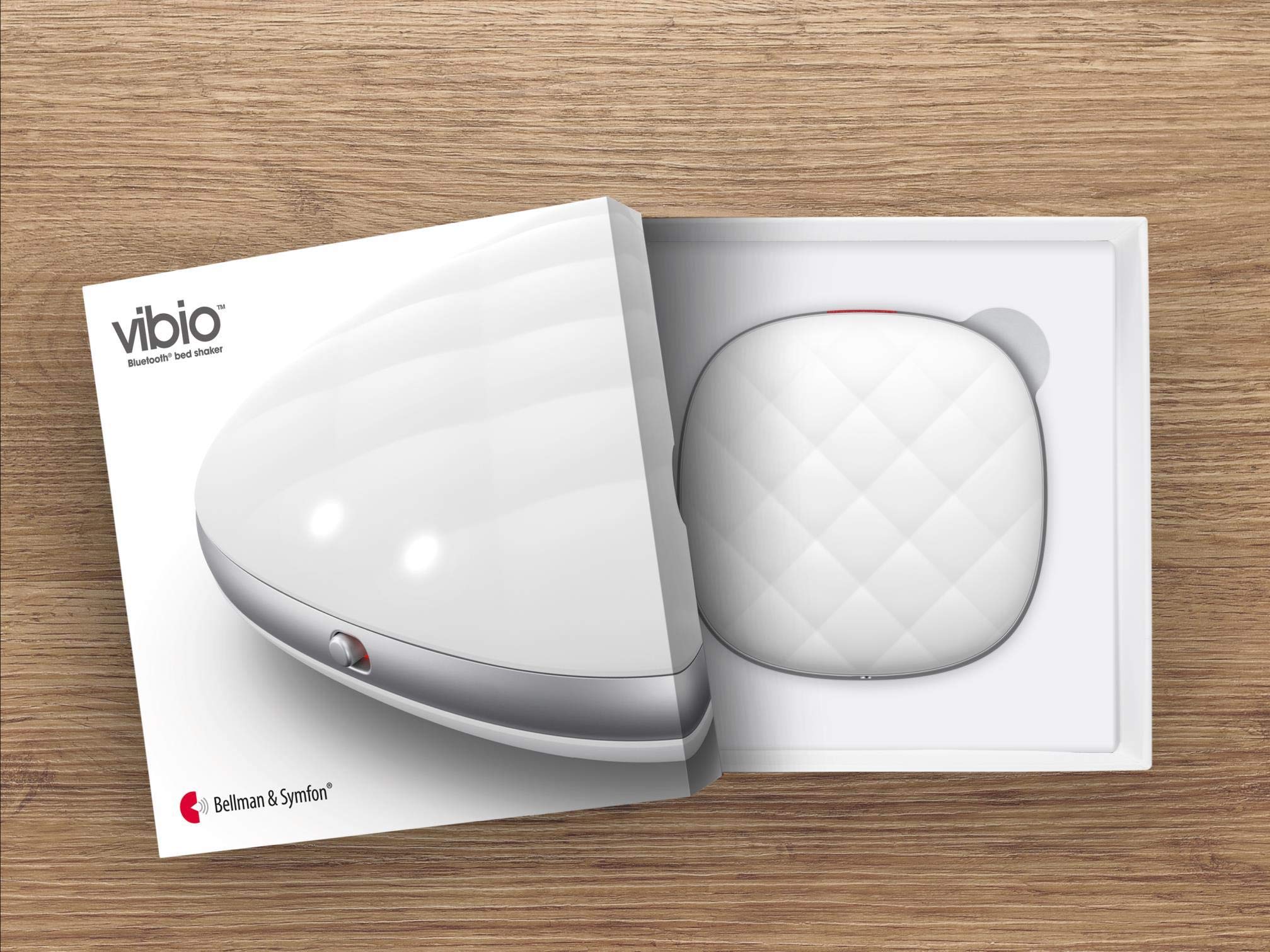 Bellman & Symfon VIBIO BE1221 Bluetooth-Wecker/Vibrationspad, Weiß, 4.1 cm x 2.1 cm
