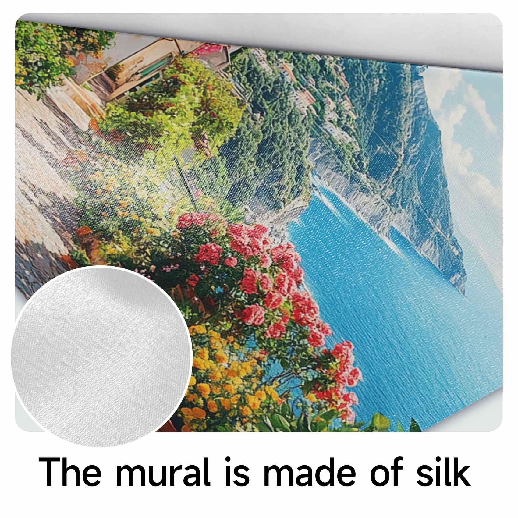 Amazon.com: MazoAzuria Italian Amalfi Coast Mural, European Town