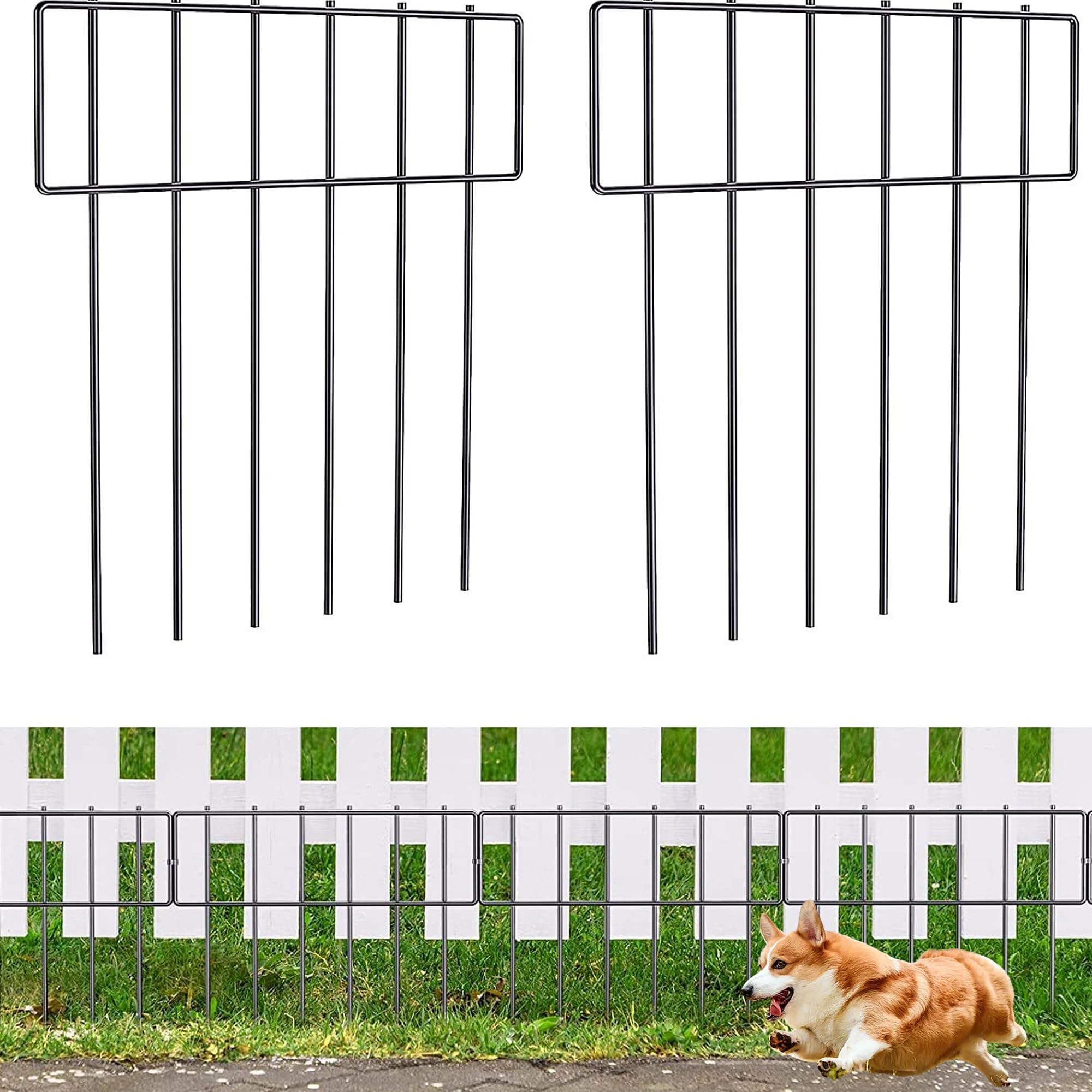 10pcs Giardino all'aperto Recinzione Anti-animale, Prevenire Danni Agli Animali, Patio Border Animal Fencing per Dog Rabbit Yard Patio Outdoor Decor