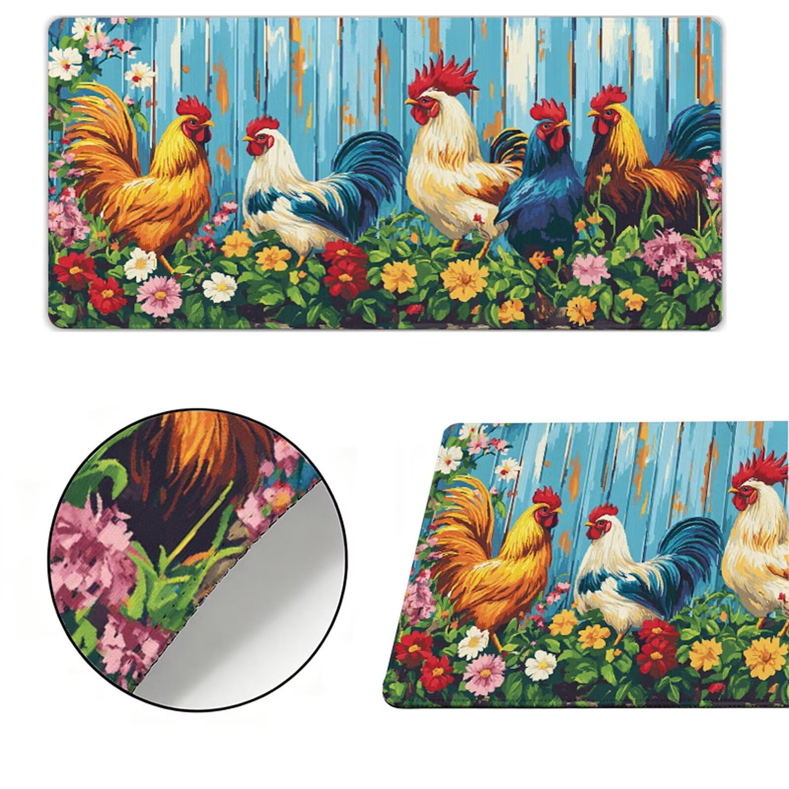 Podkładka pod mysz XXL 1000x500x3mm podkładka pod mysz farma podkładka pod mysz dla zwierząt poprawia precyzję i szybkość, wodoodporne antypoślizgowe, szyte krawędzie, akcesoria do gier, komputer