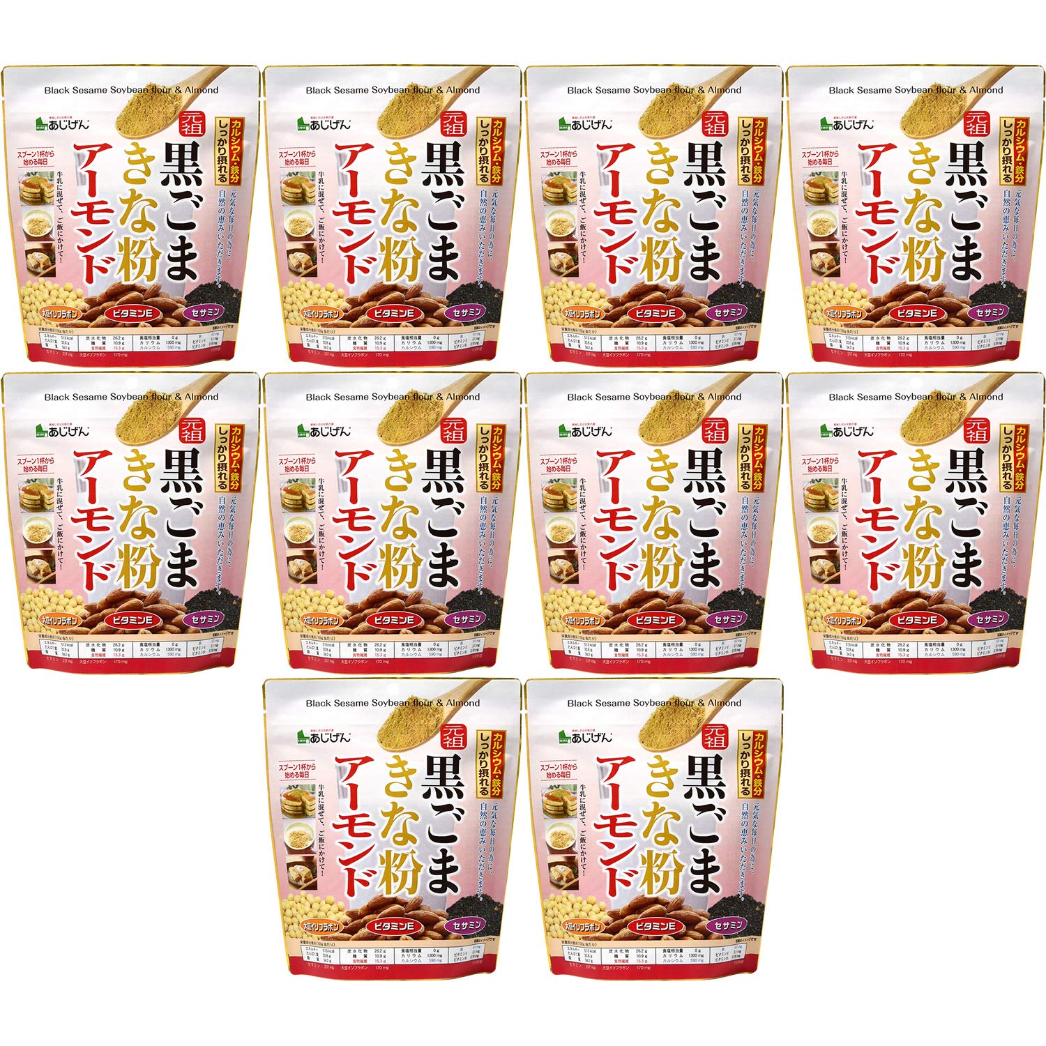 Amazon.co.jp: 味源 黒ごまきな粉アーモンド 300g ×10個 : 食品