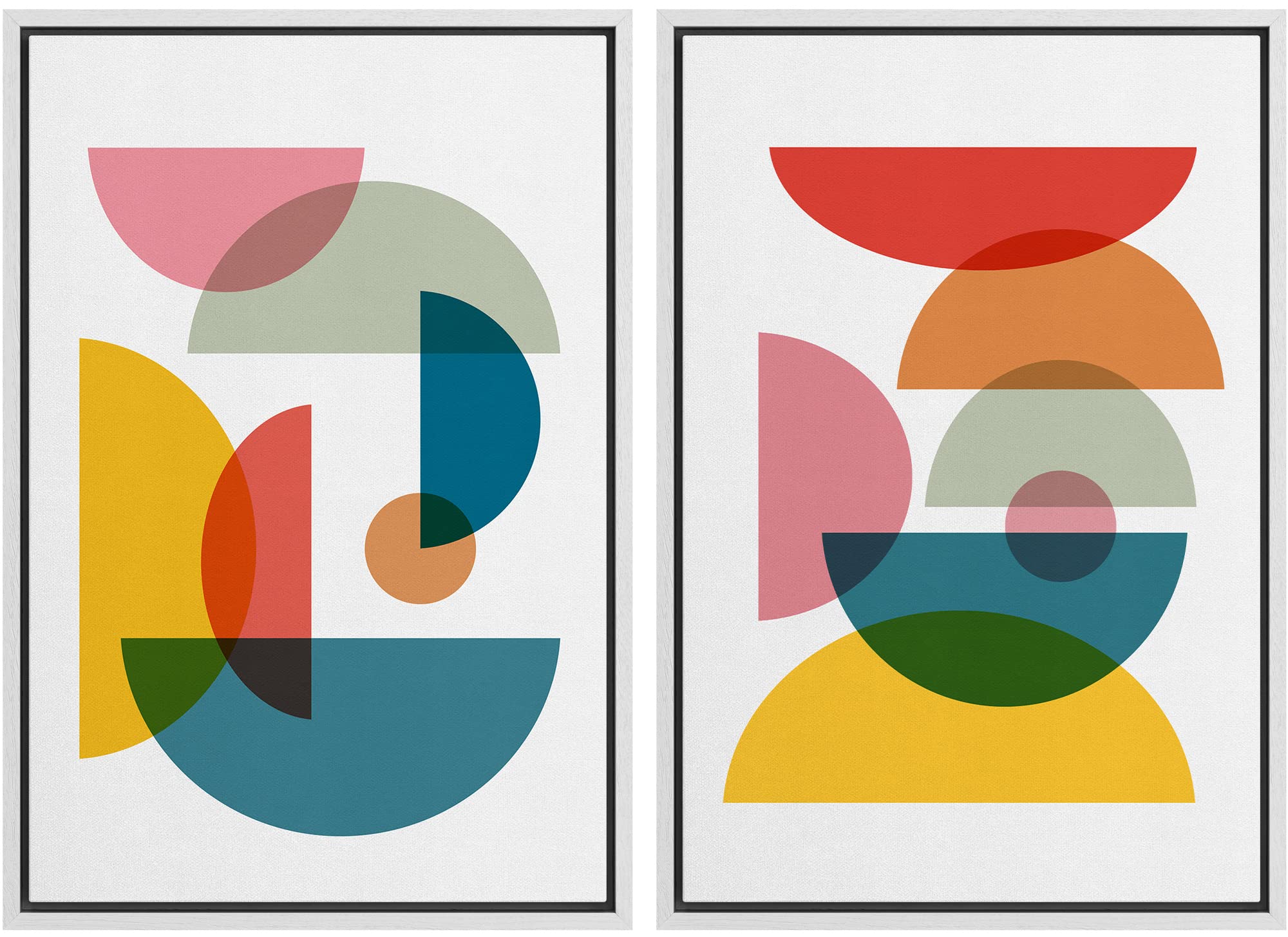 MUDECOR Framed Canvas Print Wall Art Set Watercolor Pastel Green Tan Landscape Abstract Shapes Illustrations Modern Art Decorative Contemporary for Living Room, Bedroom, Office - 16"x24"x2 Natural — view 61