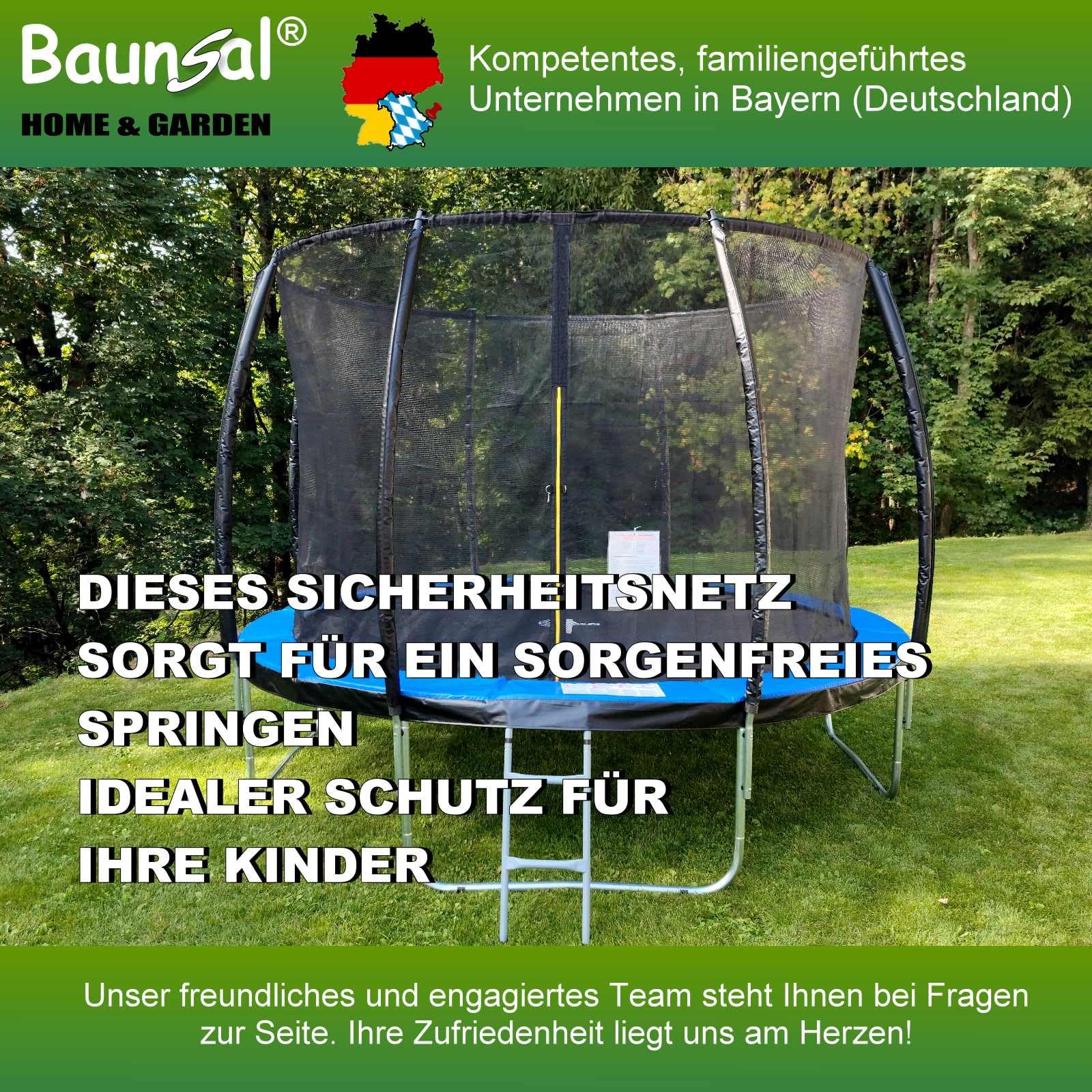 Trampolin Sicherheitsnetz Ø 183 185 244 250 275 277 300 305 335 337 366 370 396 400 427 430 457 460 487 490 (FGIS) Ersatzteile Netz Schutznetz Ersatznetz Gartentrampolin Outdoor