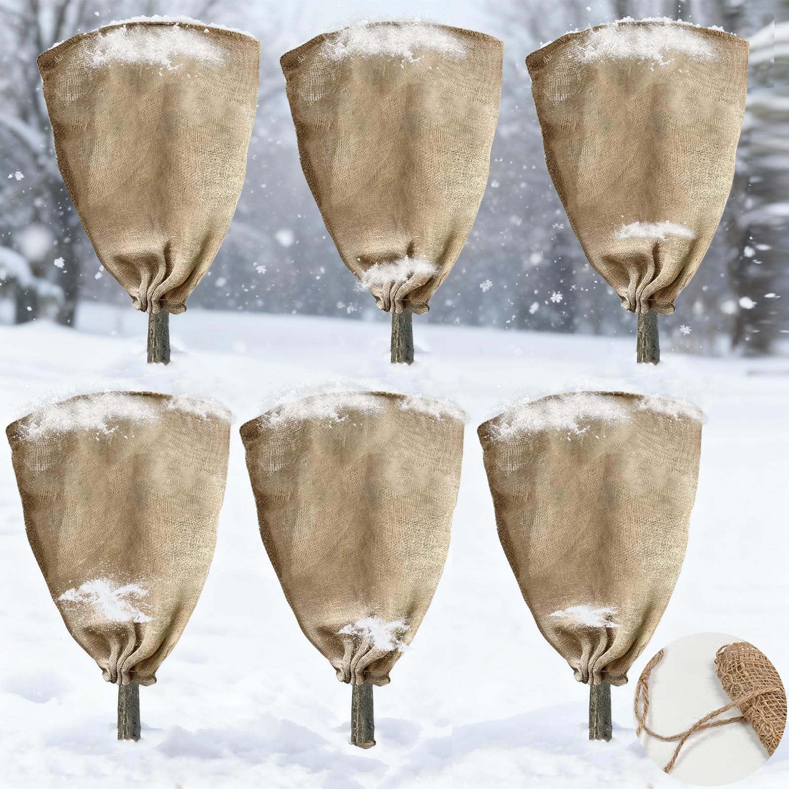 Amazon.com : 6 Pack 24” × 40” Burlap Winter Plant Cover Bags