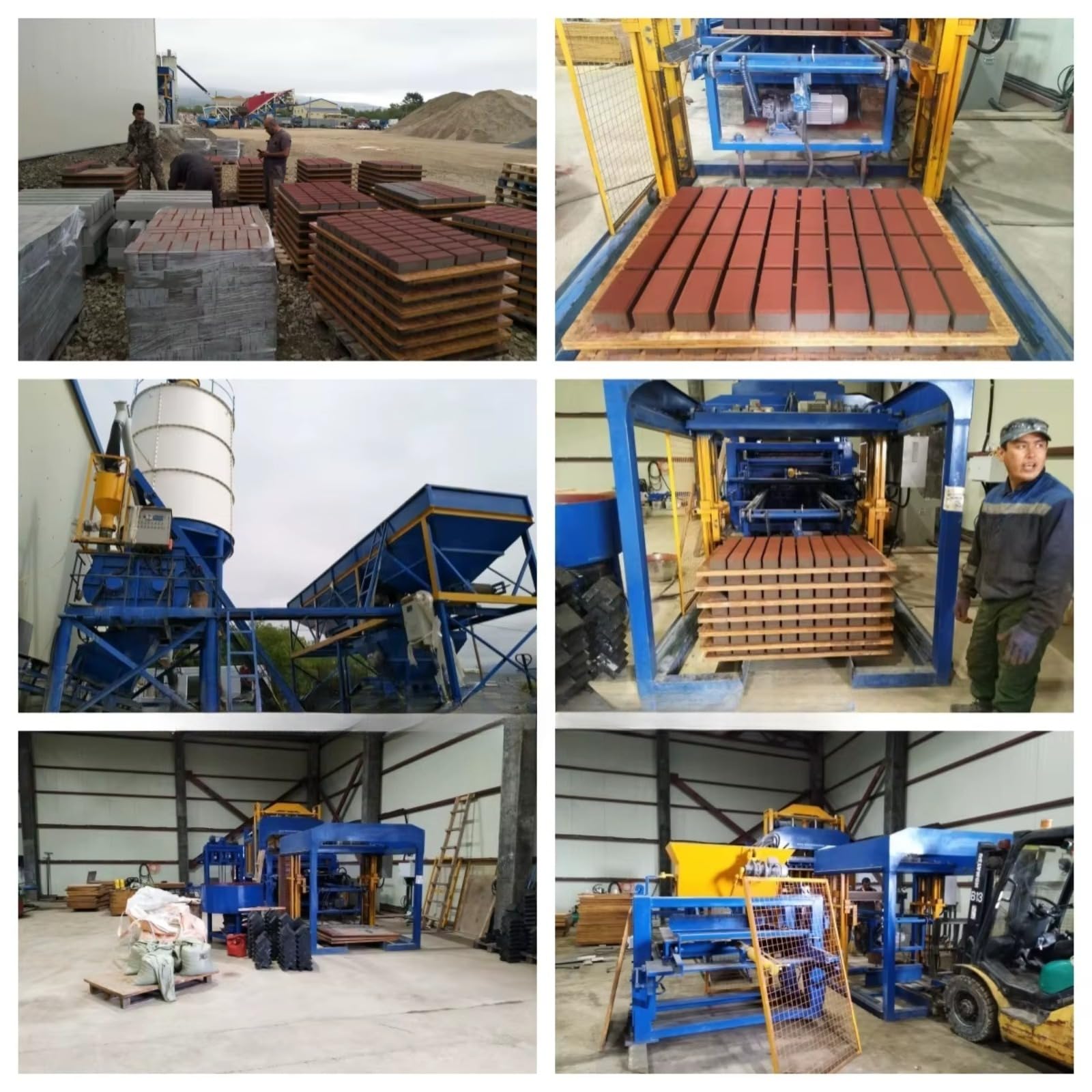 Unidad de máquina para fabricar bloques de hormigón, dispositivo estable de producción de ladrillos para varios tipos de bloques de hormigón, práctica herramienta de producción para materiales de