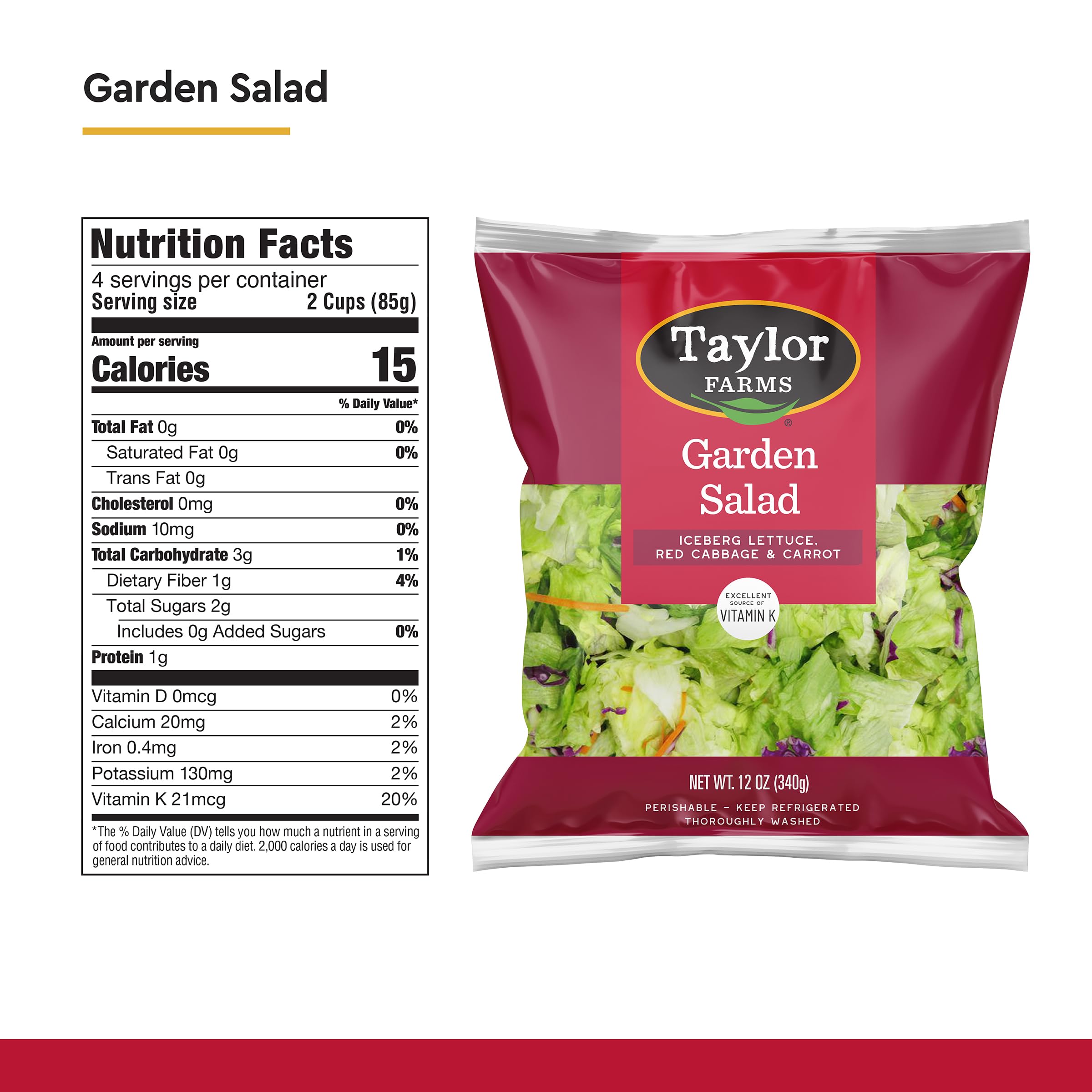 Taylor Farms Classic Garden Salad 12oz — view 5