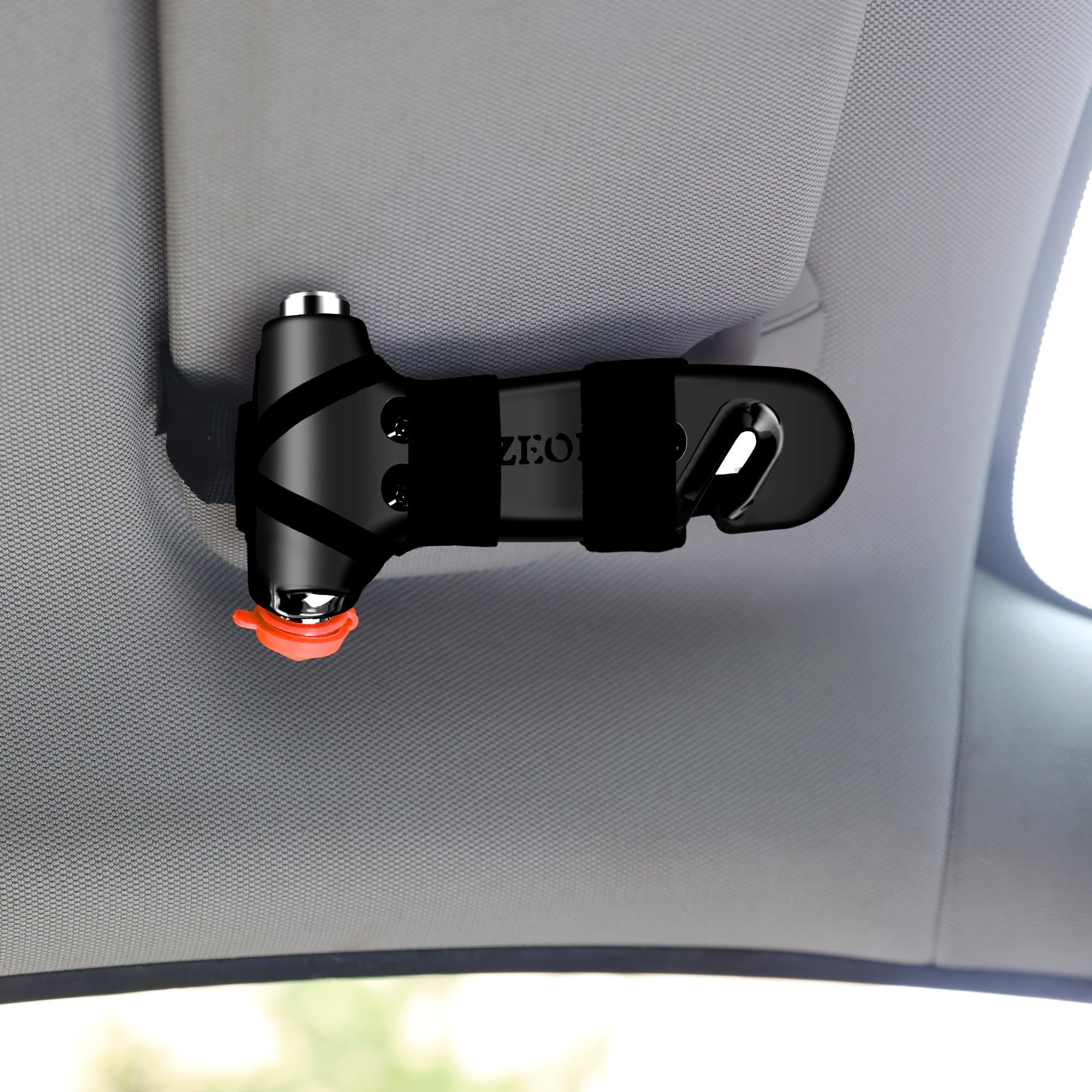 Martillo de seguridad con rompeventanas y cortador de cinturón de seguridad, martillo de escape de emergencia para coche, herramienta de escape, negro, 2 unidades