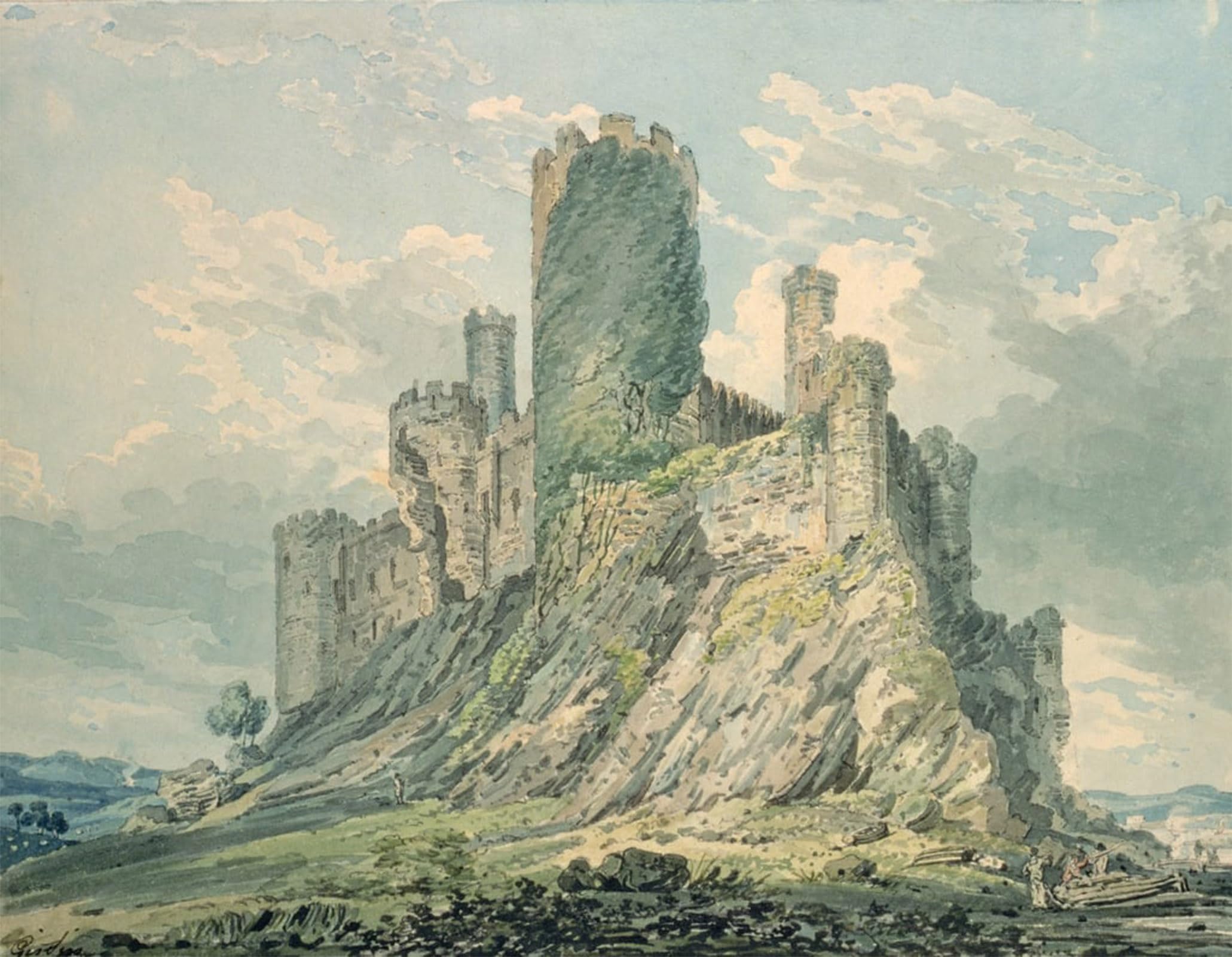 POSTERIIk Famous Print Pop Art Wall Art Graffiti Conway Castle by Girtin Art Prints for Home Decor 60x90cm