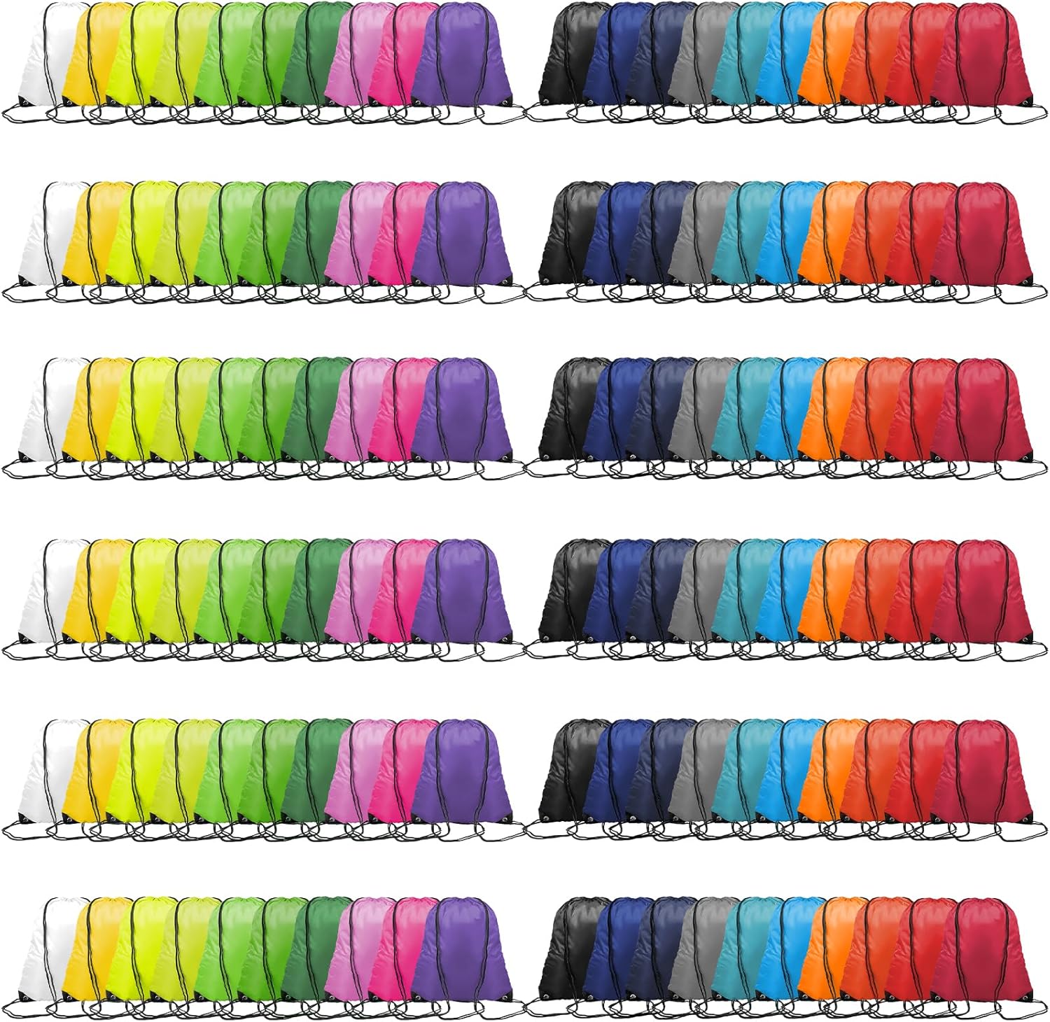 120pcs 20color Drawstring Bags Bulk, Drawstring Backpack Bulk DrawstringBags Draw String Bags Pack Bulk Draw String Back Bag String Backpack GymDrawstring Bags DrawstringBackpack