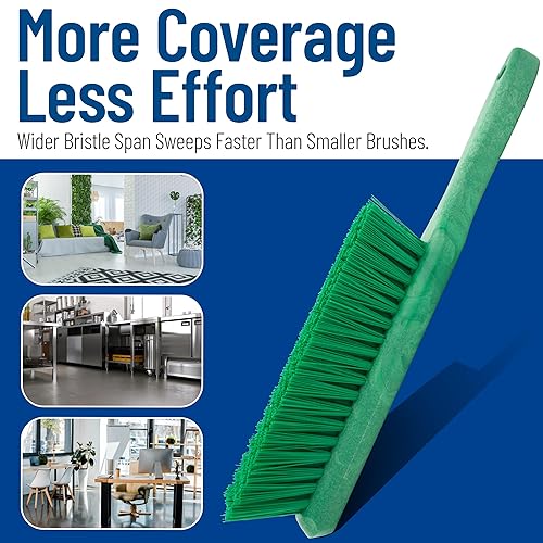 Miniatura 6 de Cepillo de mostrador manual Sparta de 8 pulgadas de cerdas suaves, cepillo para el polvo de uso múltiple con mango de 5 pulgadas para mesas,