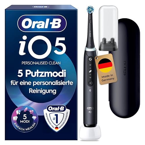 Oral-B iO Series 5 Elektrische Zahnbürste, 5 Modi, LED-Display, Matte Black