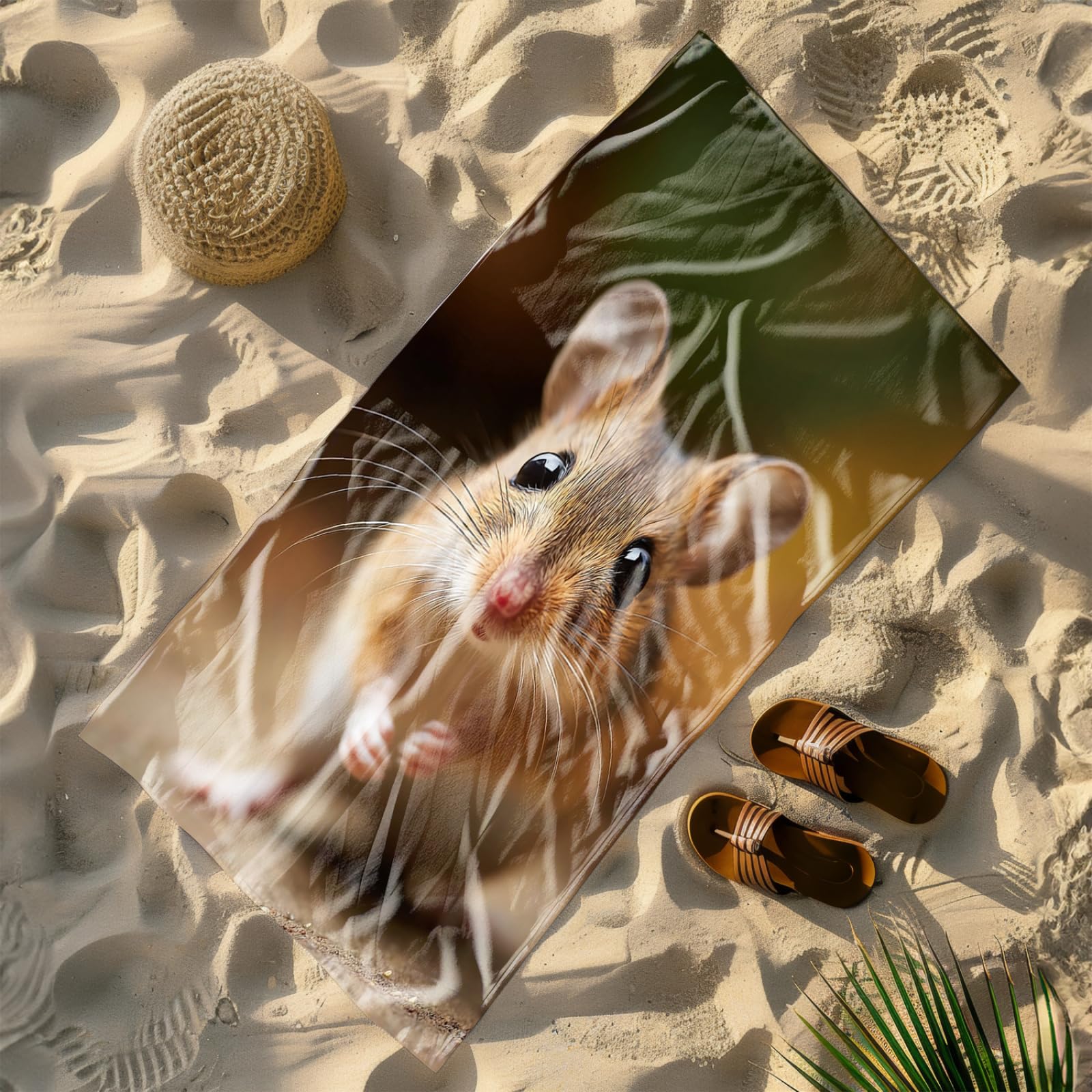 Générique Serviette Microfibre Plage Animaux Bruns Mignons