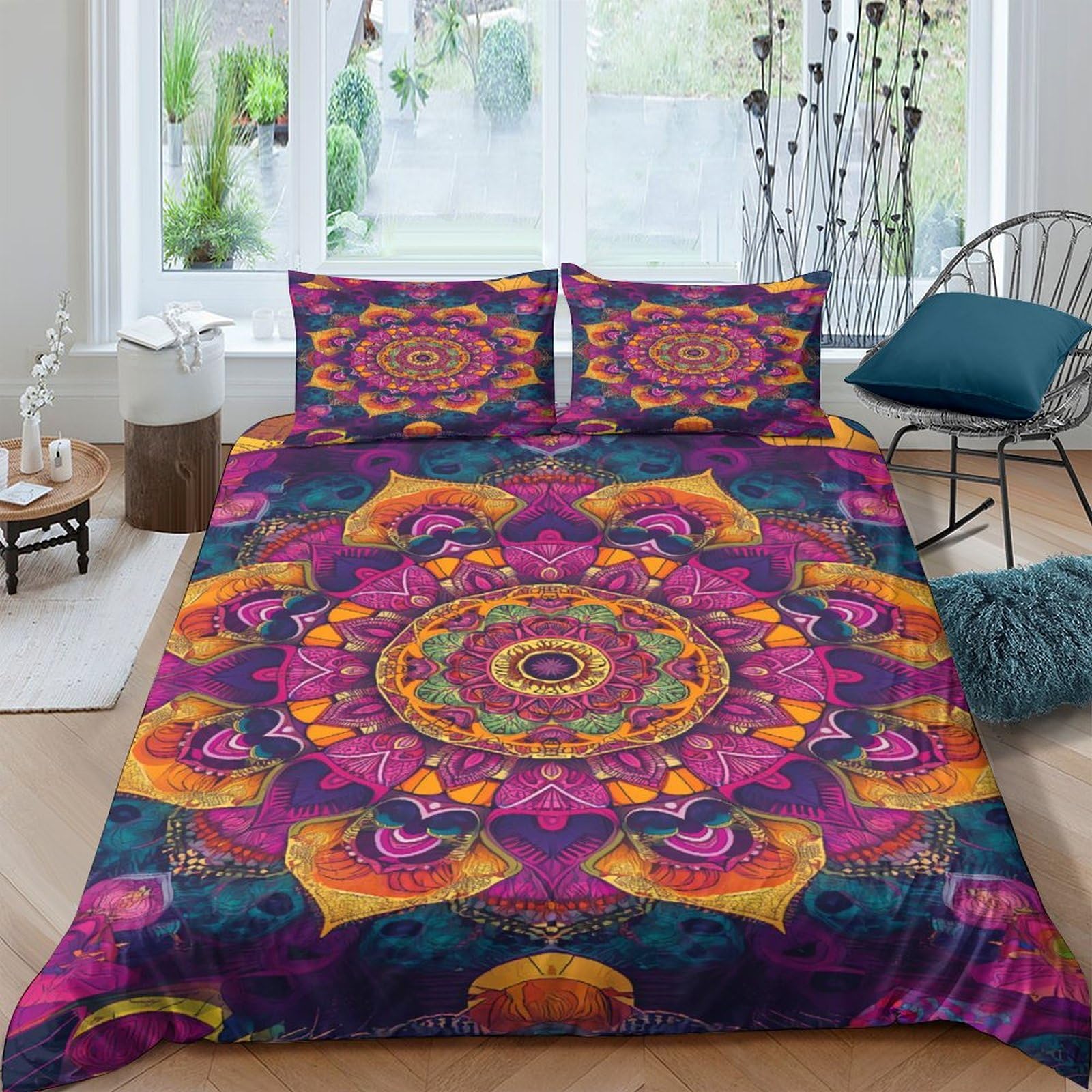 Housse de couette avec fermeture éclair parure de lit 3 pièces 220x240
