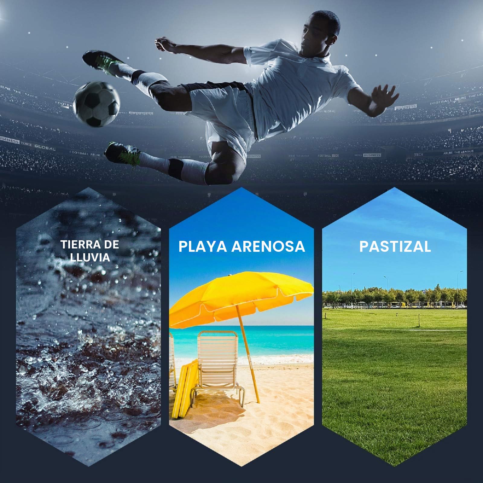 Balón de fútbol tamaño 3/4/5 para Entrenamiento de Equipo, práctica de Partido, Interior y Exterior para niños y Adultos