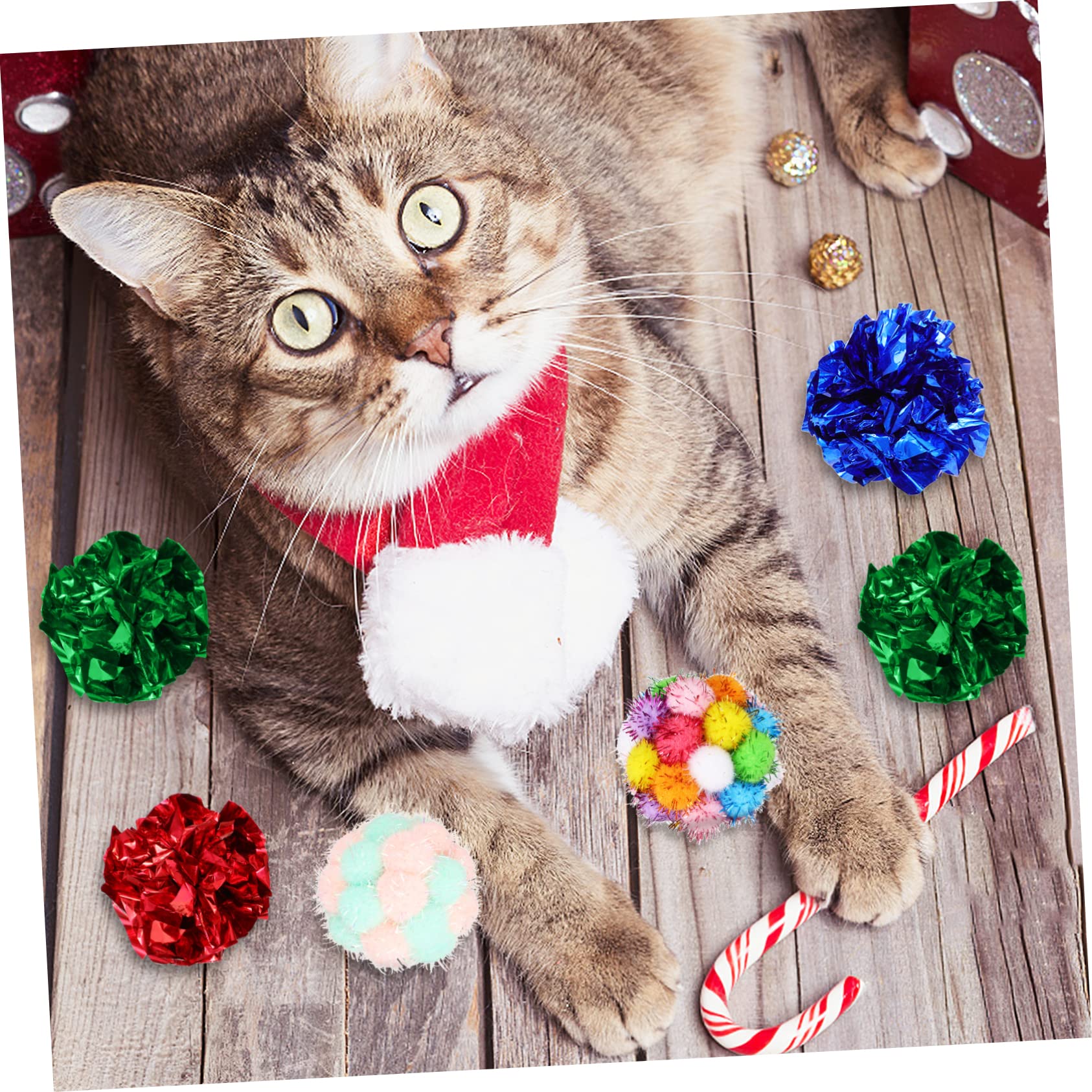 VANZACK 125piezas Interactivas para Gatos Incluye De Peluche Sonido para Ejercicio y Entretenimiento De Mascotas