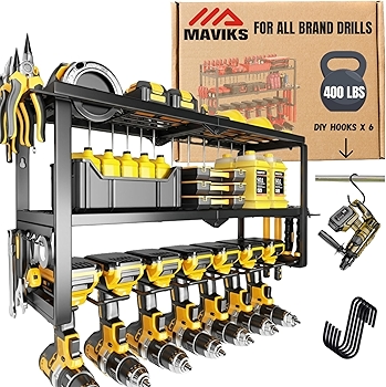 Heavy Duty Metal Power Tool Organizer Wall Mount