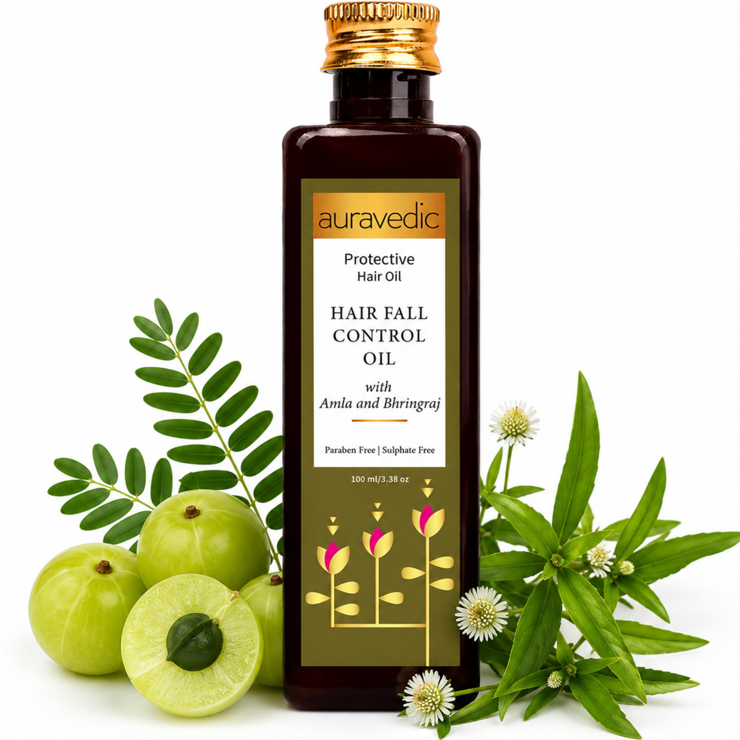Auravedic Hair Fall Control Oil with Bhringraj & Amla, Hair Growth Oil