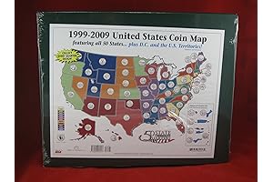 Littleton 50 State Quarter Map Display Folder