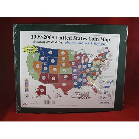 Littleton 50 State Quarter Map Display Folder