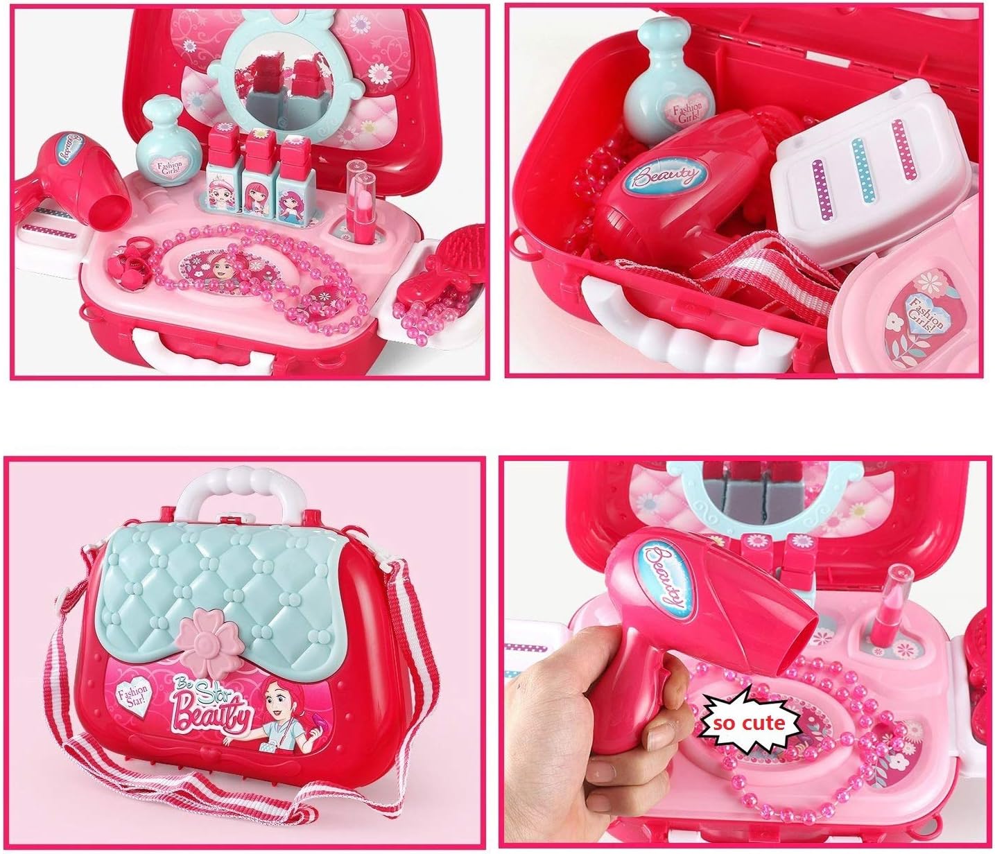 Cltoyvers Pretend Makeup for Girls, Kids Pretend Play Makeup Kit with Case for Little Girls, Toddler Toys for Girls Age 3 4: Toys & Games