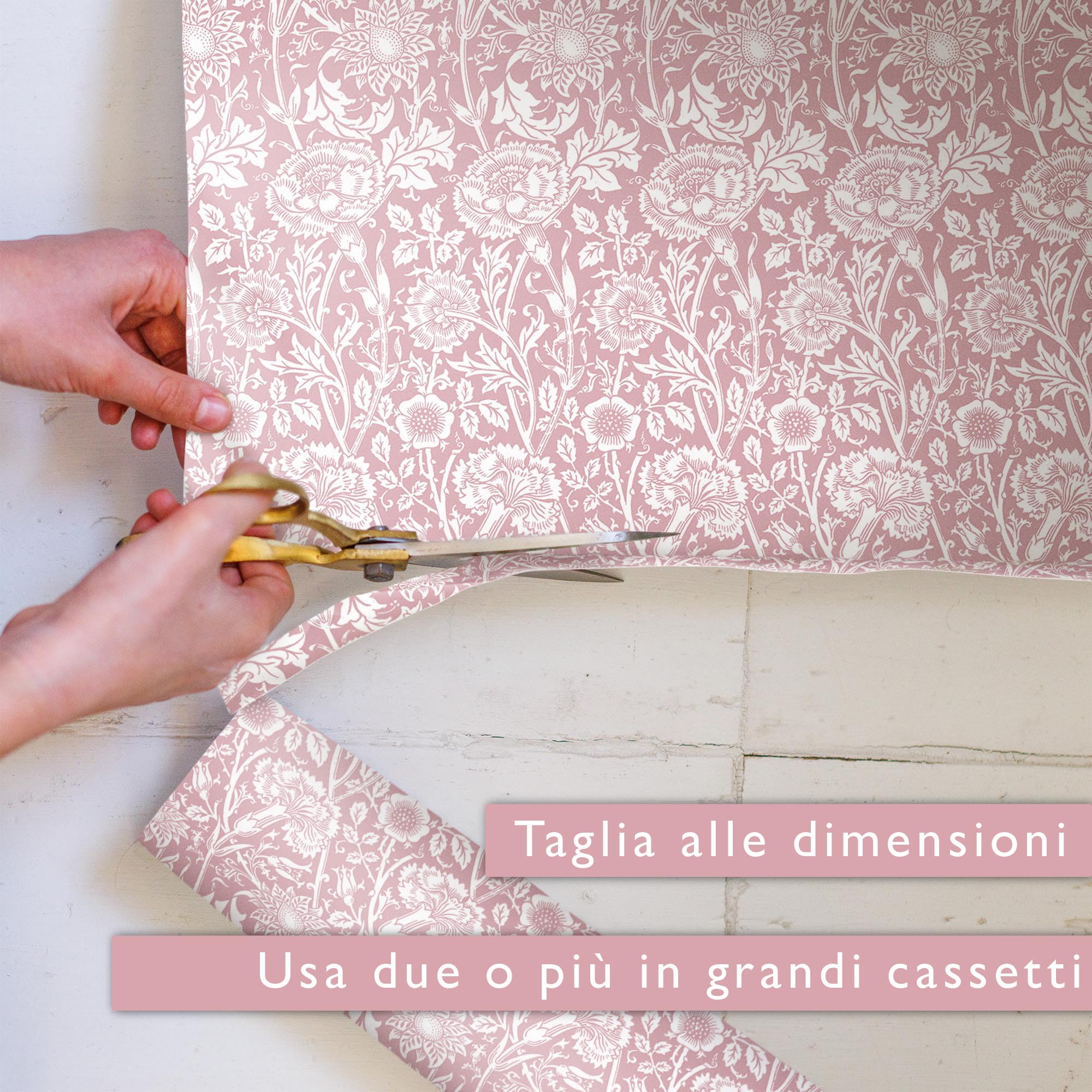 The Master Herbalist Fragranti Fodere per Cassetti Profumate Design William Morris | Confezione da 5 Fogli | Contiene Olio Essenziale (Rosa | Rosa di Eleboro, Folded)