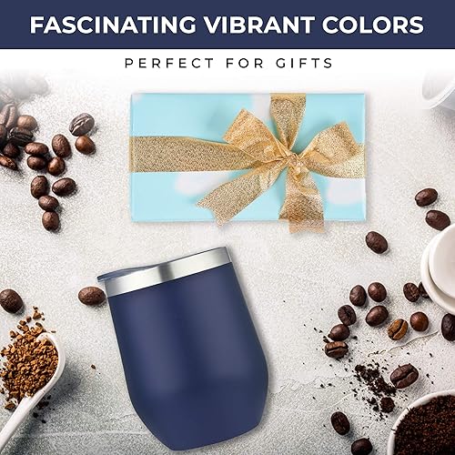 Miniatura 3 de Impecgear Vaso para café, té y bebidas de 12 onzas, 100% libre de BPA 188, vaso de viaje de acero inoxidable, aislamiento de doble pared, taza de