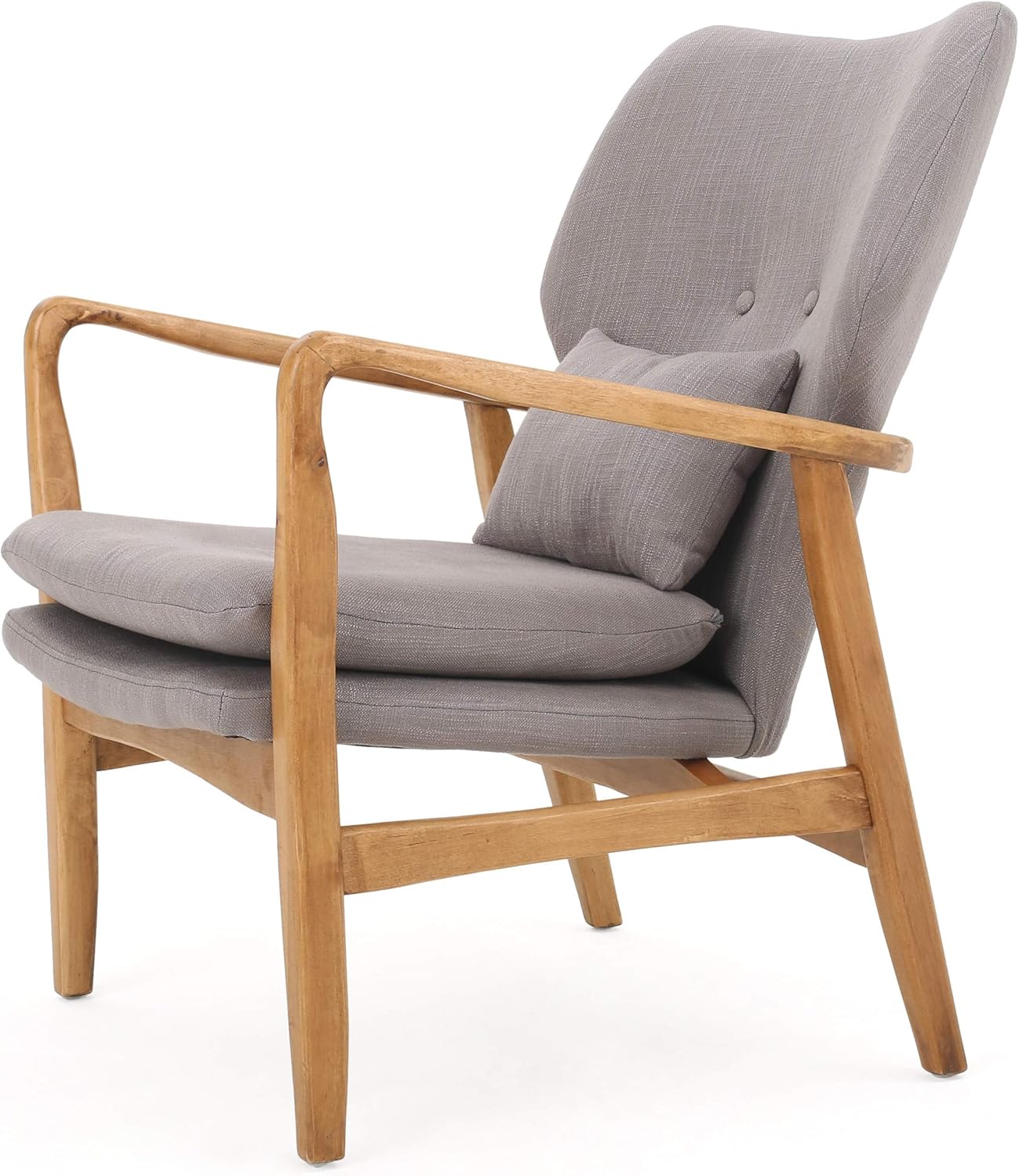 Christopher Knight Home Haddie Wood Frame Club Chair, Grey