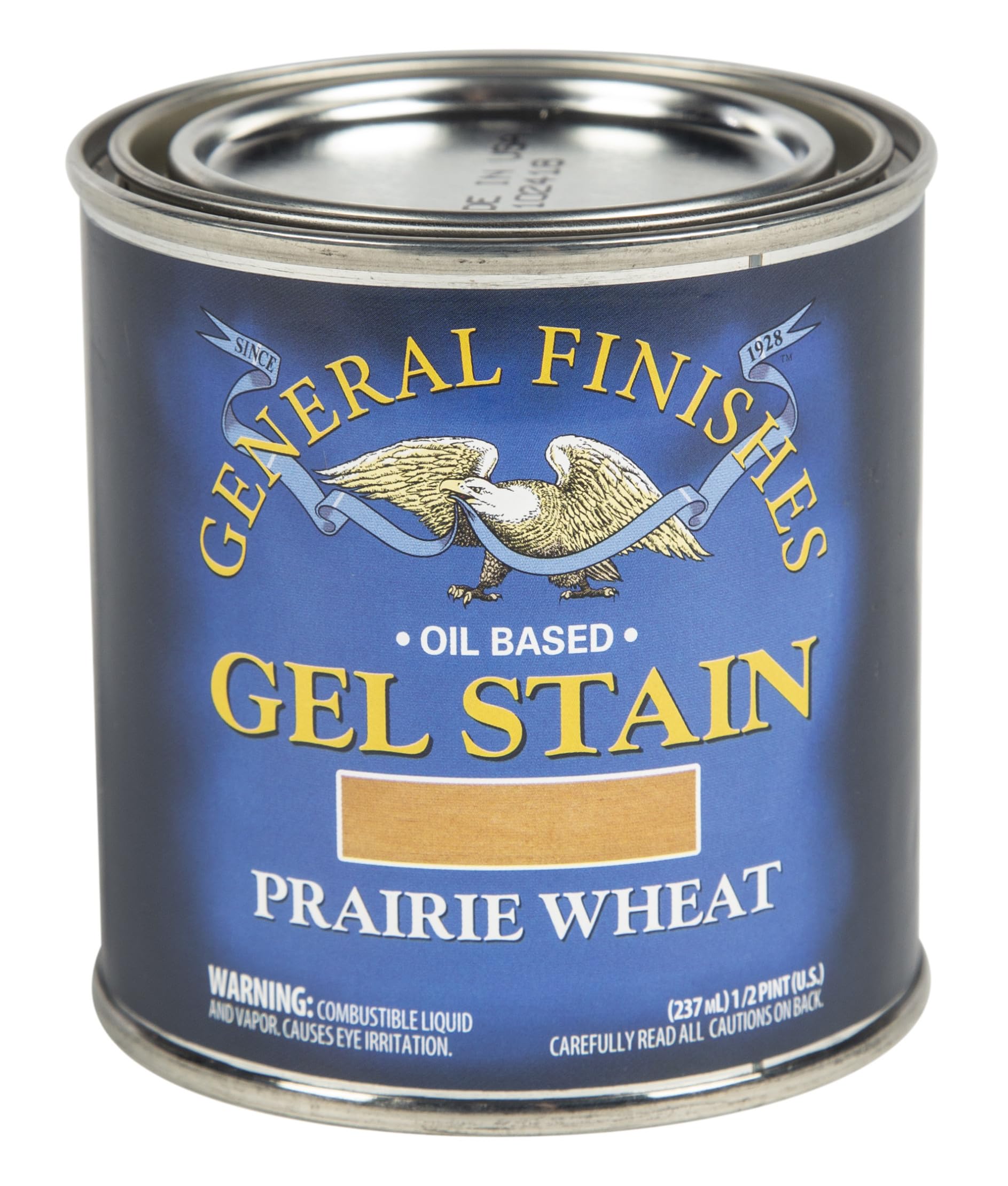 General Finishes Oil Base Gel Stain, 1/2 Pint, Prairie Wheat