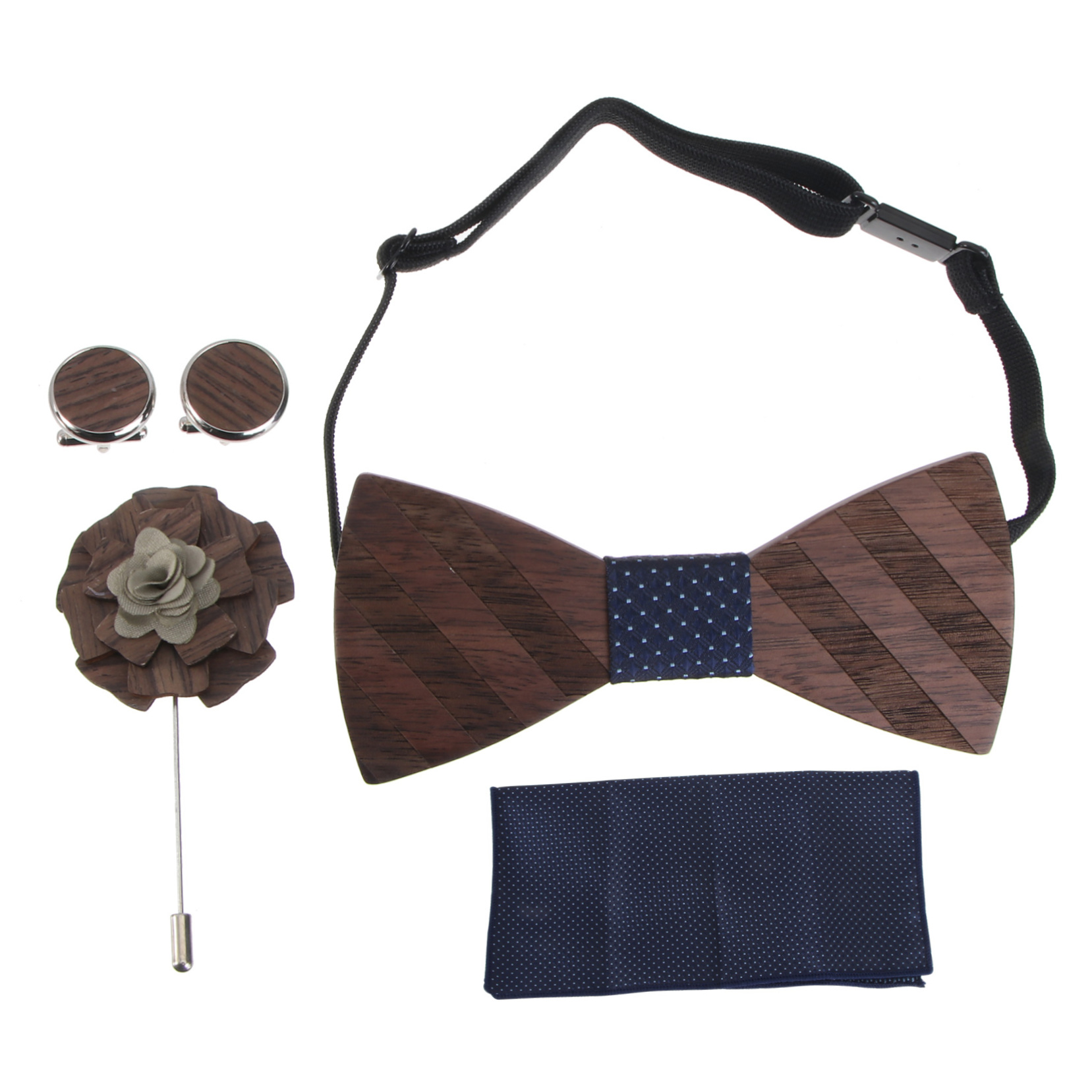 Set de Corbata de Madera para Mujer miniatura 7