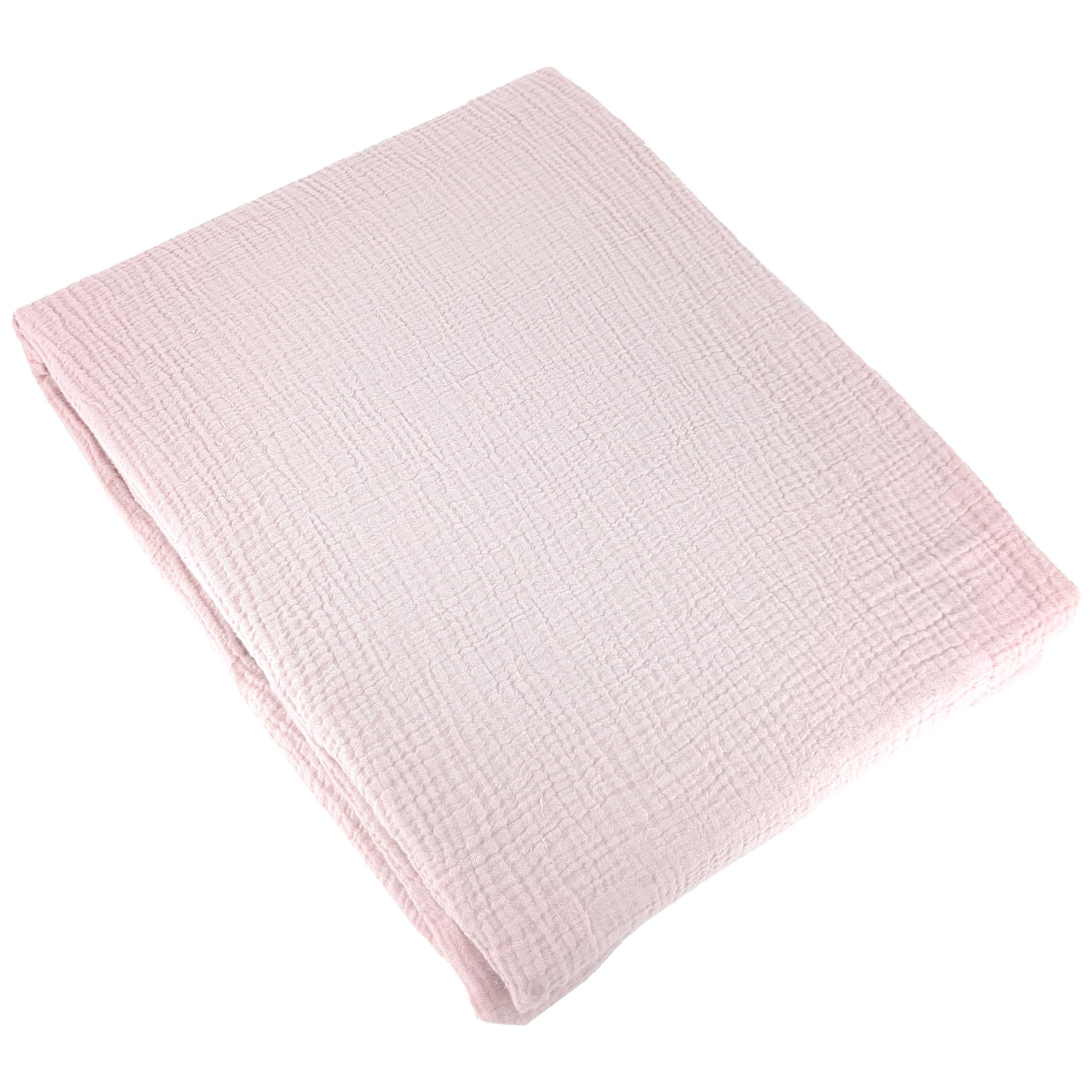 Parure de lit 140x200 cm Linnea rose en pur coton pour peaux sensibles et délicates