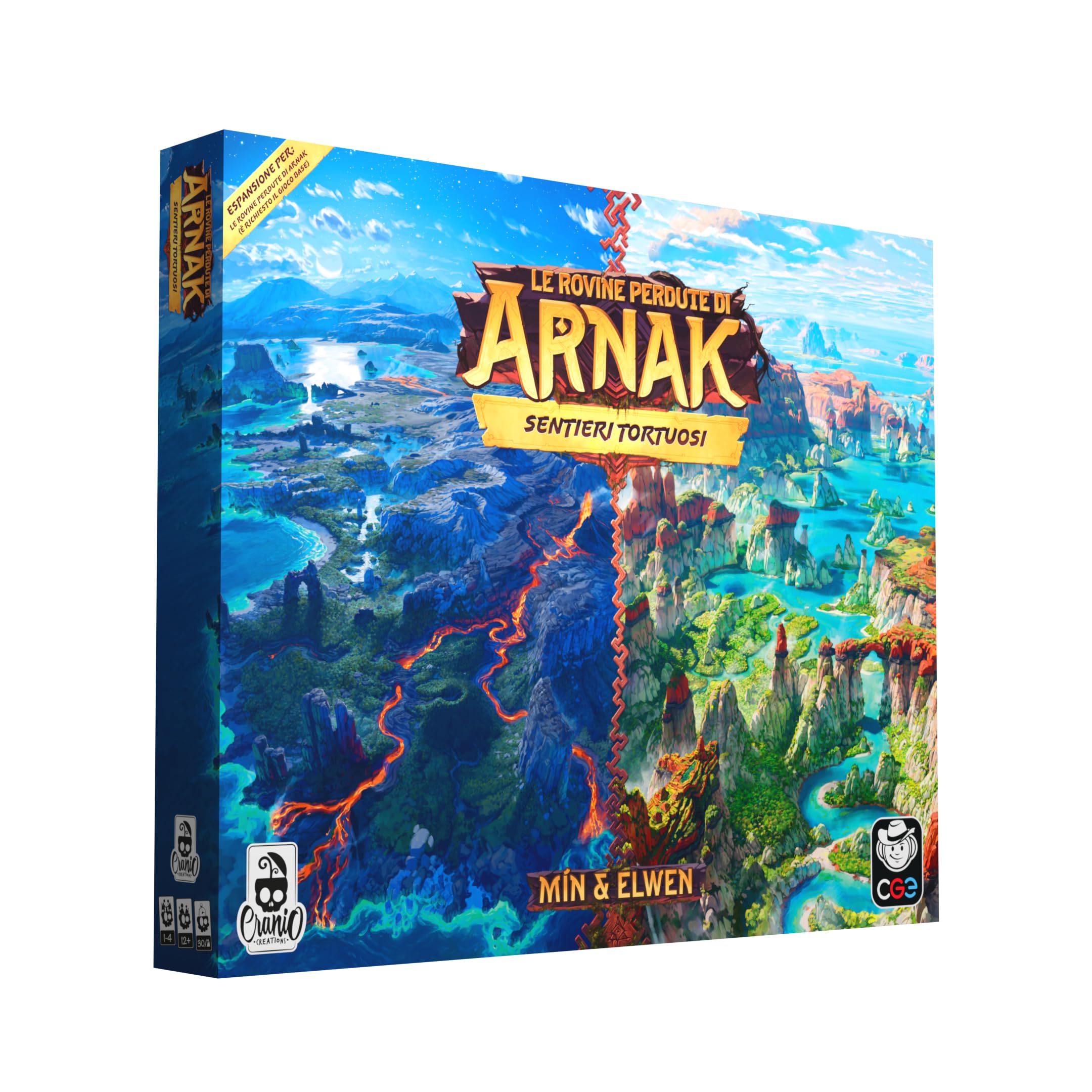 Cranio Creations Arnak's Lost Ruins, Twisted Paths - Arnak's Latest Addition to the World - 1-4 Players - Expansion - Ages 12+ - Italian Language Edition