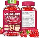 Magnesium Glycinate Gummies 600mg, Sugar Free Magnesium Gummies for Adults, Chewable Potassium Supplements for Body Support, Zzz and Relaxation, 120 Count