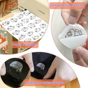 craftido 8.5x11 6PCS Sticky Water Soluble Embroidery Stabilizer