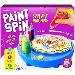 Dan&Darci Paint Spin Art Machine Kit for Kids - Arts & Crafts for Boys, Girls - Art Craft Set Christmas Gift for 6-9 Year Old Boy, Girl - Painting Spinner Toys - Birthday Gift Ideas for Ages 6-12 Year