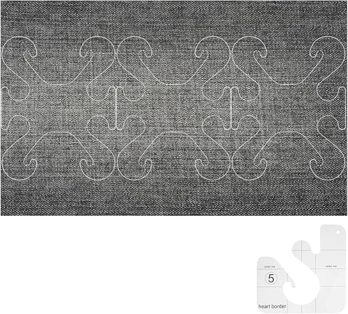 Miniatura 7 de Juego de plantillas de acolchado, 11 piezas para máquina de coser doméstica, reglas de plantilla de acolchado de movimiento libre, transparentes