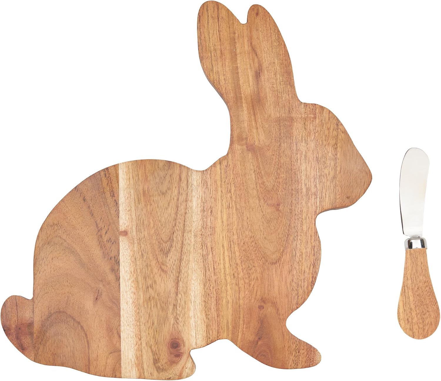 Amazon.com: C&F Home Easter Bunny Rabbit Shape Acacia Wood 2-Piece ...