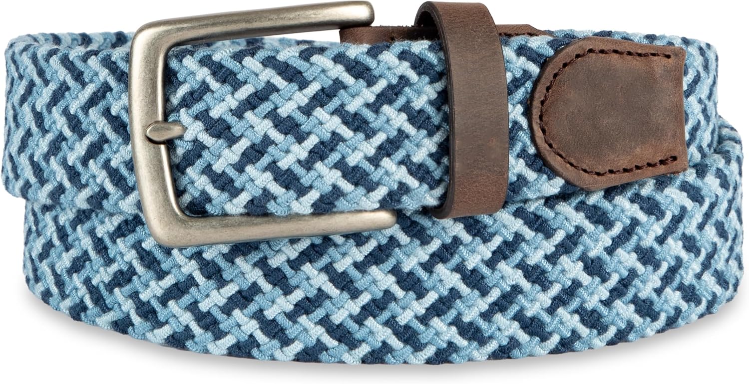 Tommy Bahama Men's Two Tone Stretch Web Belt