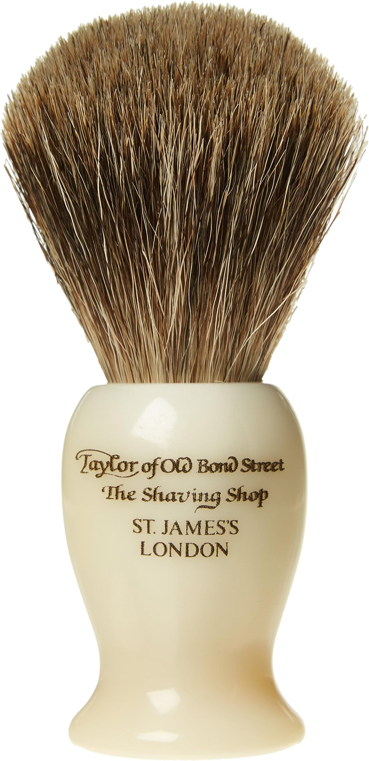 Taylor of Old Bond Street Pure Shaving Brush with Ivory Imitation Handle, Medium