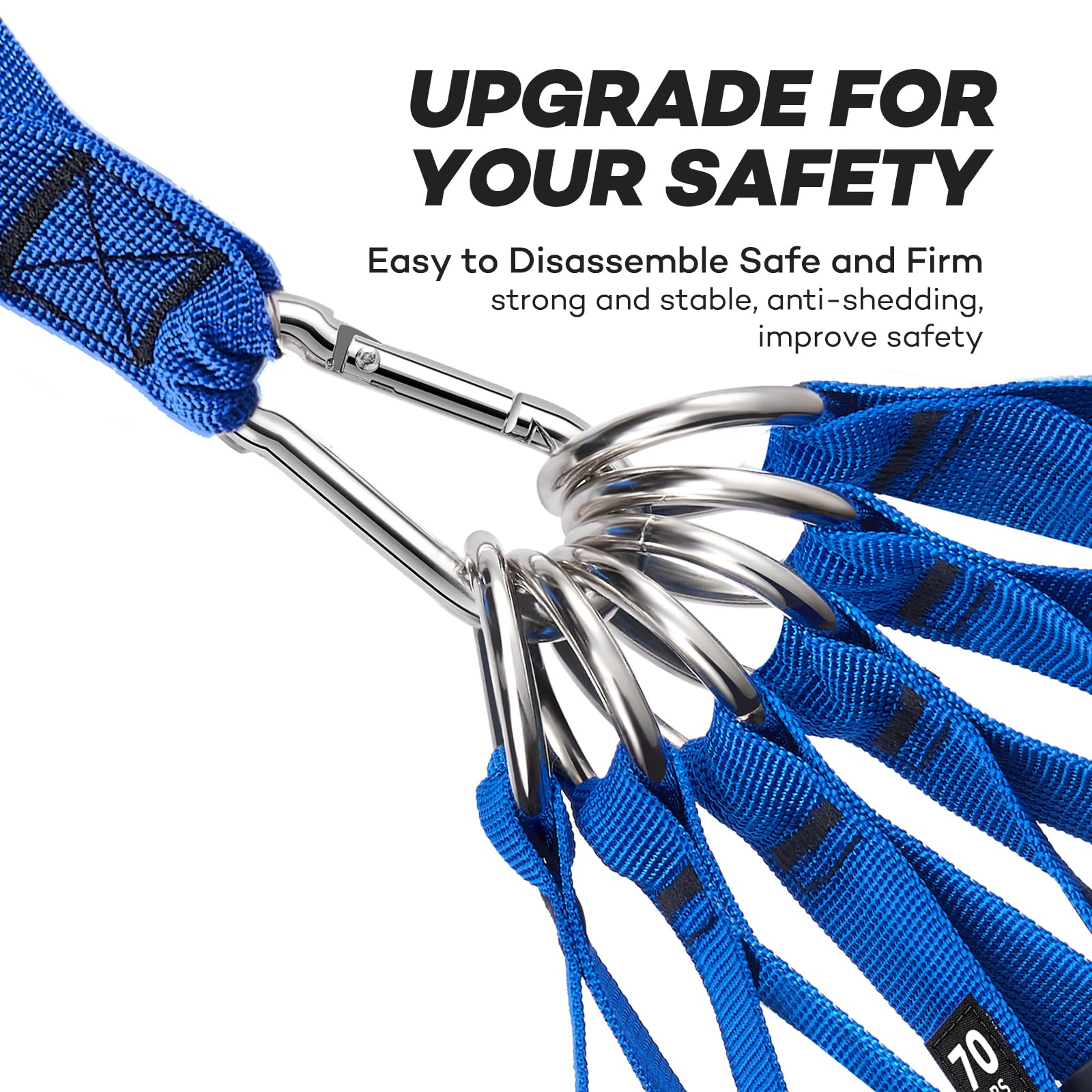 NITEEN Heavy Resistance Bands Set – 6 Bands (20-90 Lbs), Up To 310 Lbs, With Handles, Ankle Straps & Door Anchor