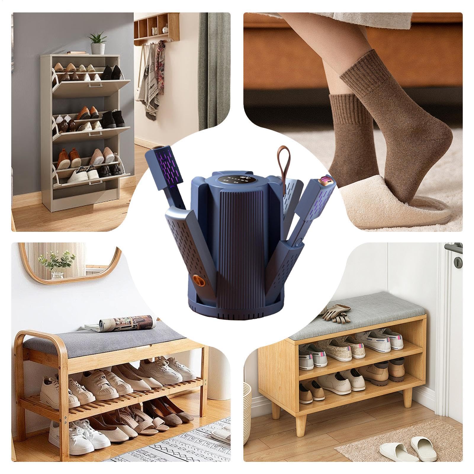 Secador de zapatos eléctrico desodorizante 3 Modos De Temperatura, | Calentador Desodorizante Botas Asa Calefactable Con Temporizador Inteligente Para Calzado Y Más