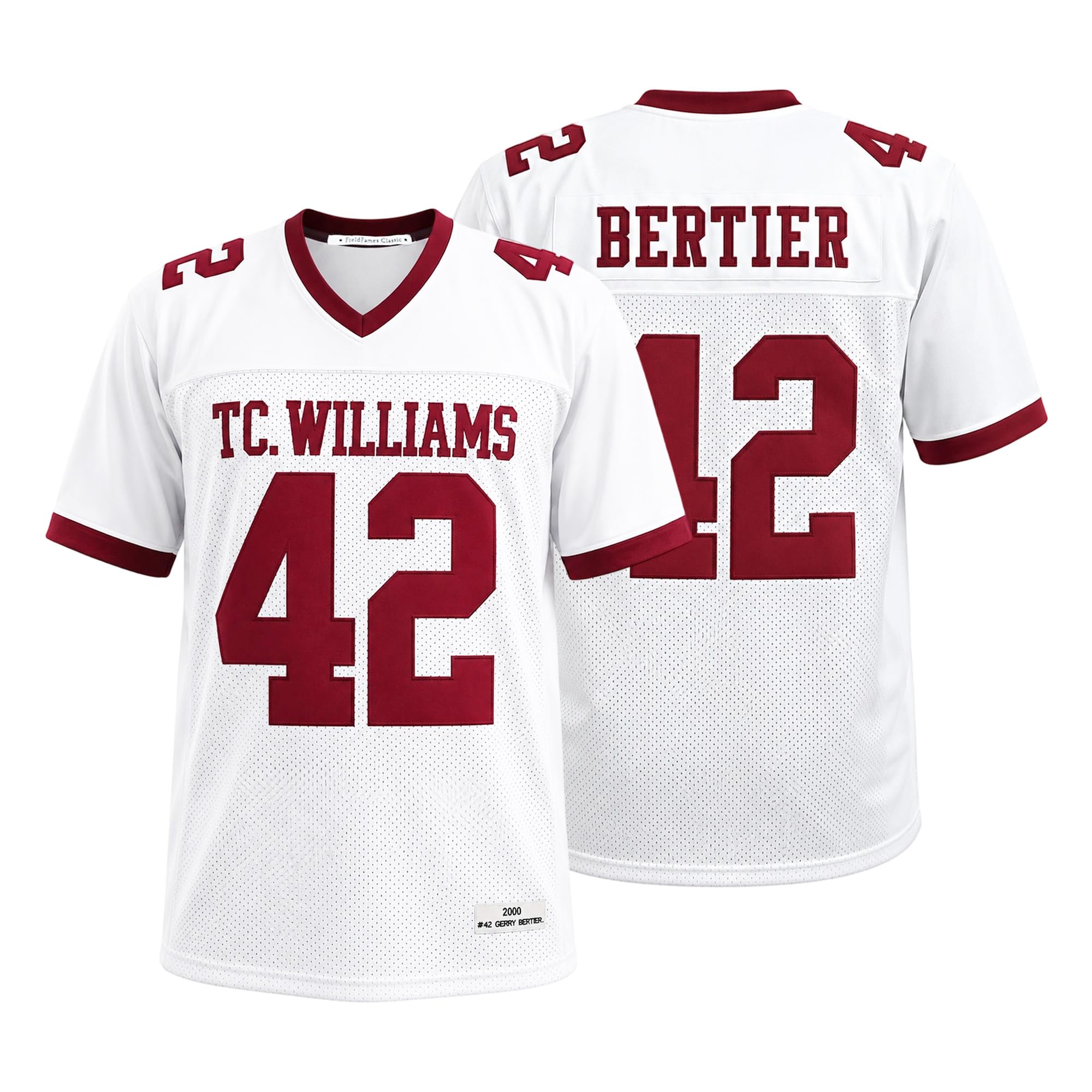 Bertier #42 Football Jersey High School TC Williams Remember The T Sewn