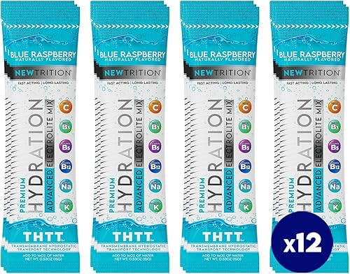 Miniatura 25 de Polvo de hidratación, 4 sabores, paquete de 24 paquetes de polvo de electrolitos, paquetes hidratantes con sabor natural para agua, electrolitos